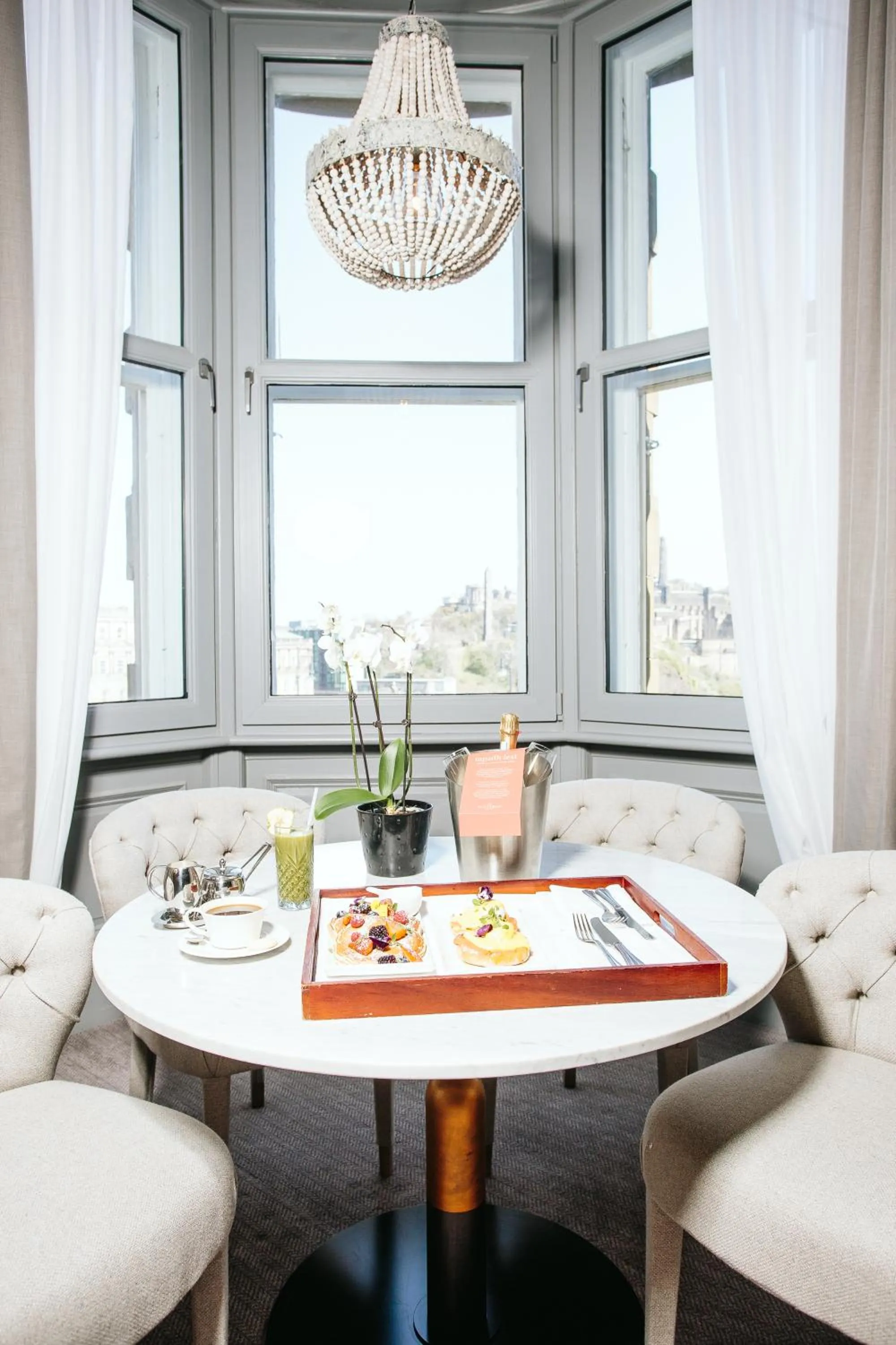 Seating area in The Scotsman Hotel