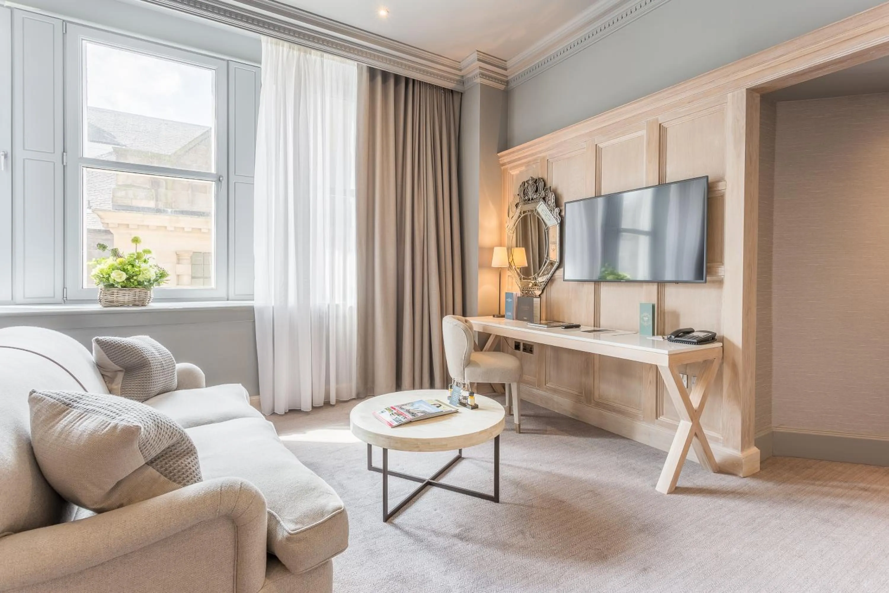 Seating area in The Scotsman Hotel