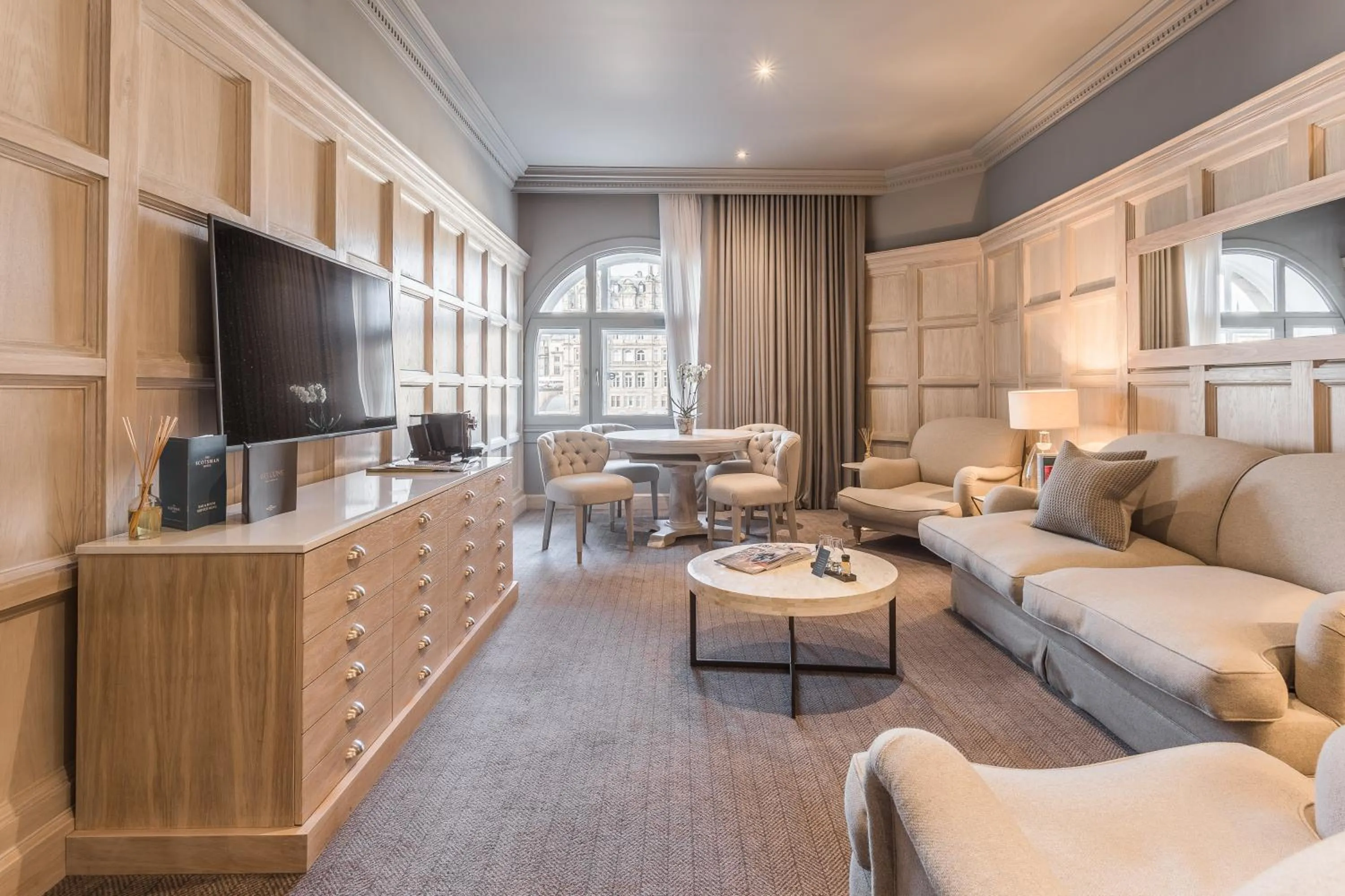 Seating area in The Scotsman Hotel