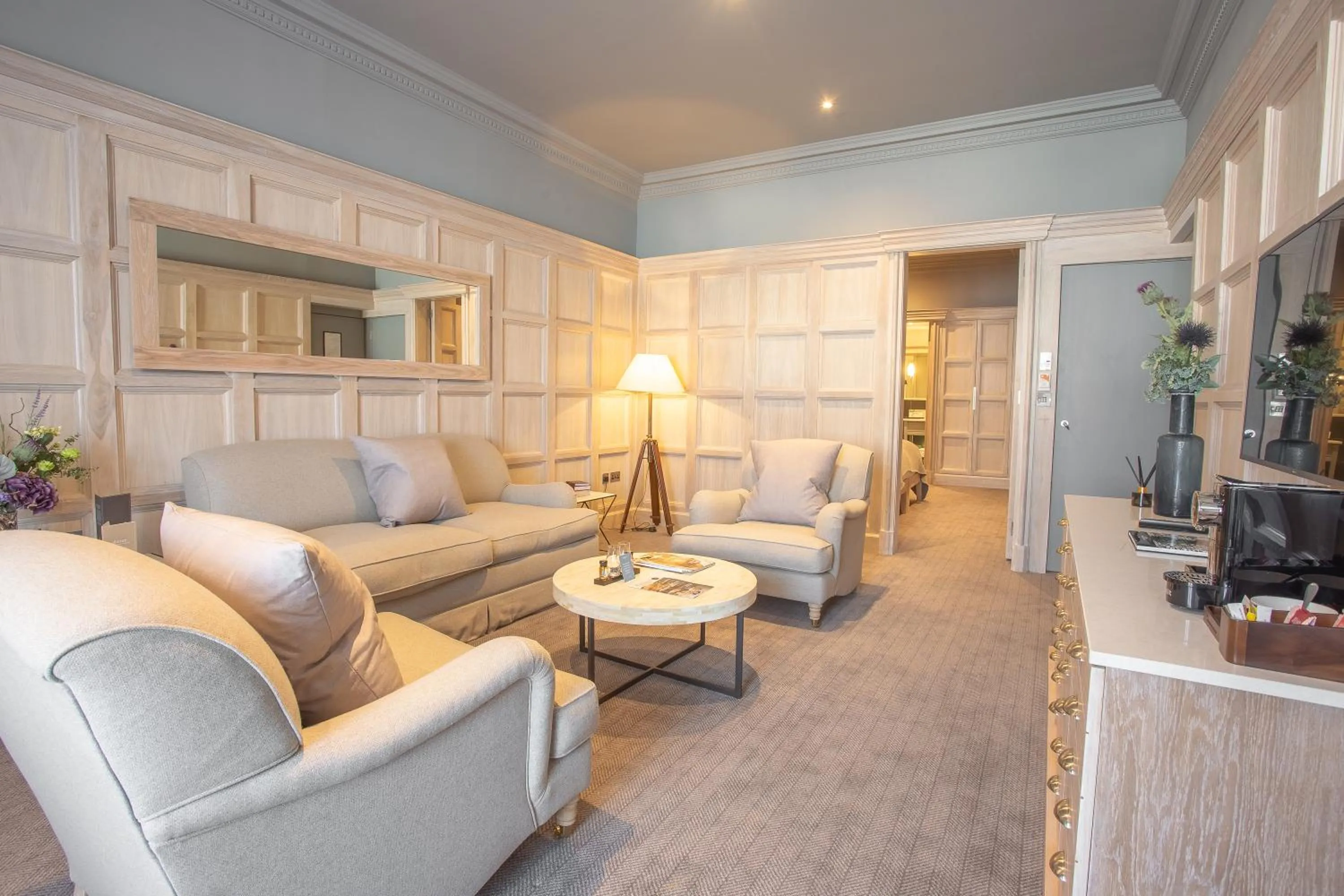 Seating area in The Scotsman Hotel