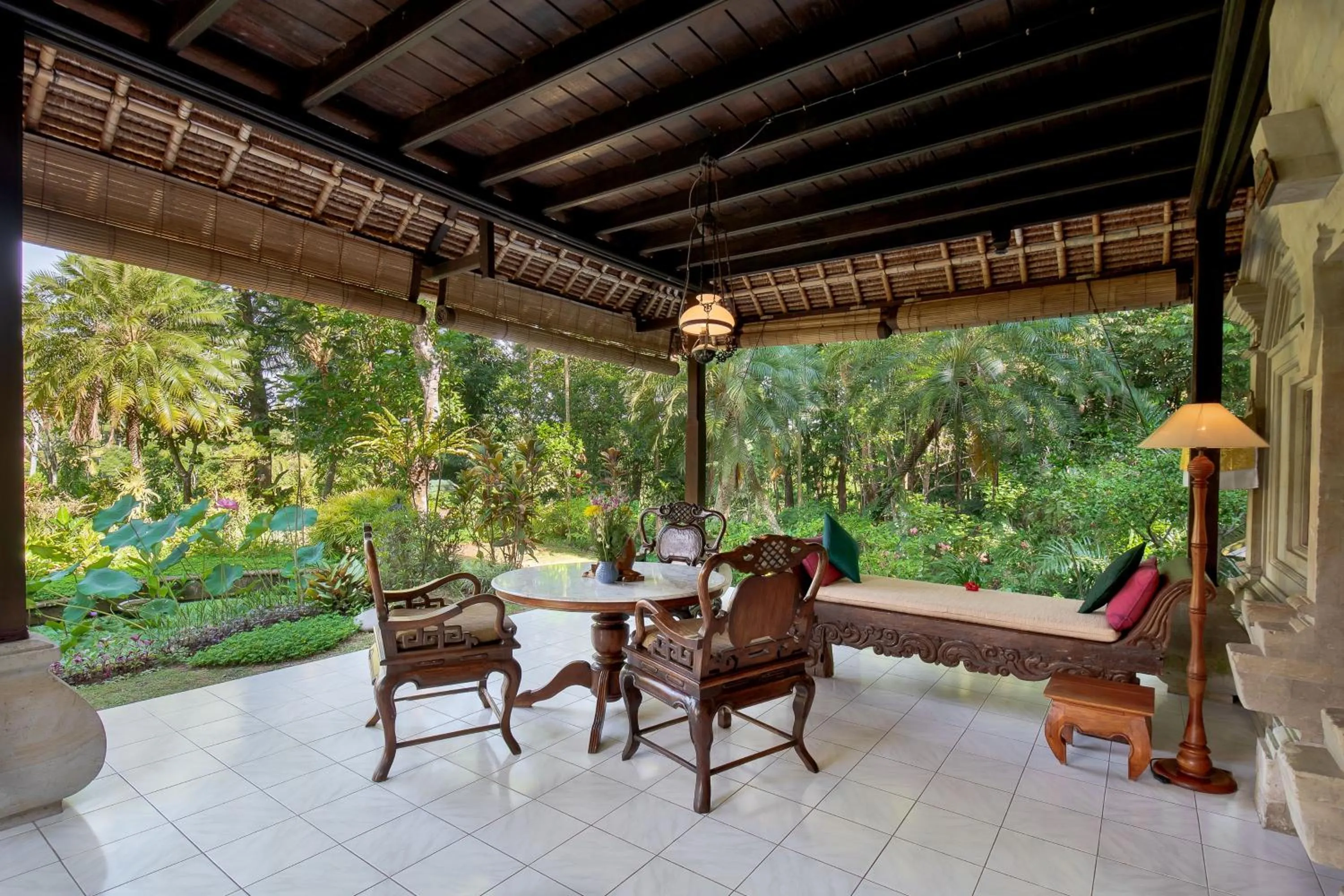 Seating area in Alam Indah Ubud