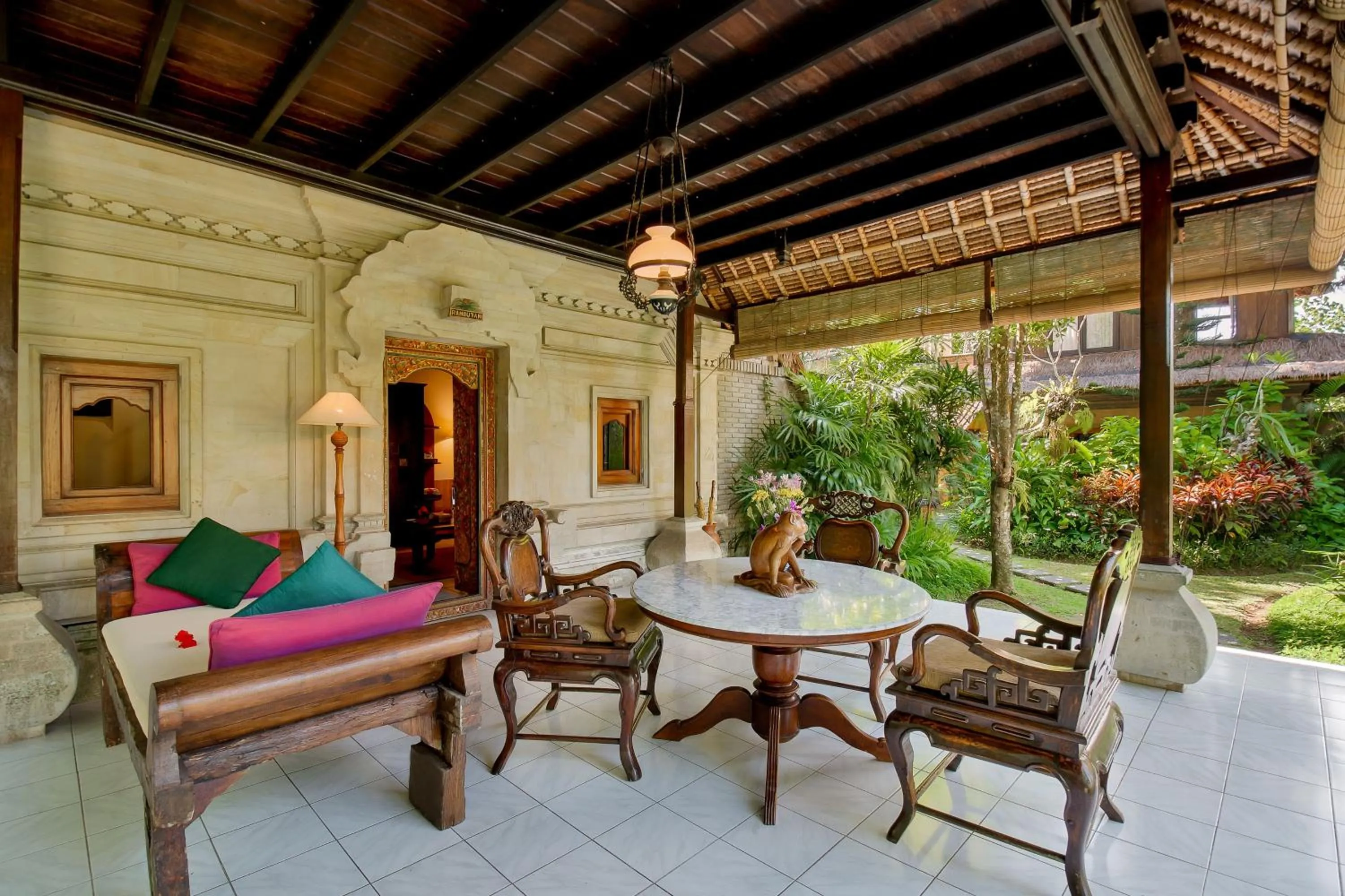 Seating area in Alam Indah Ubud