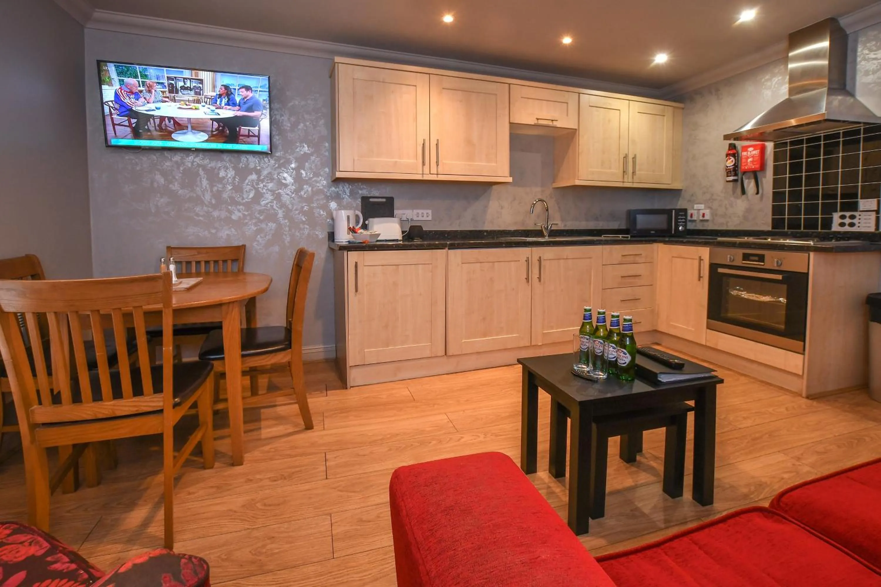 Kitchen or kitchenette in The Queens Hotel & Victoria Cloisters Apartments