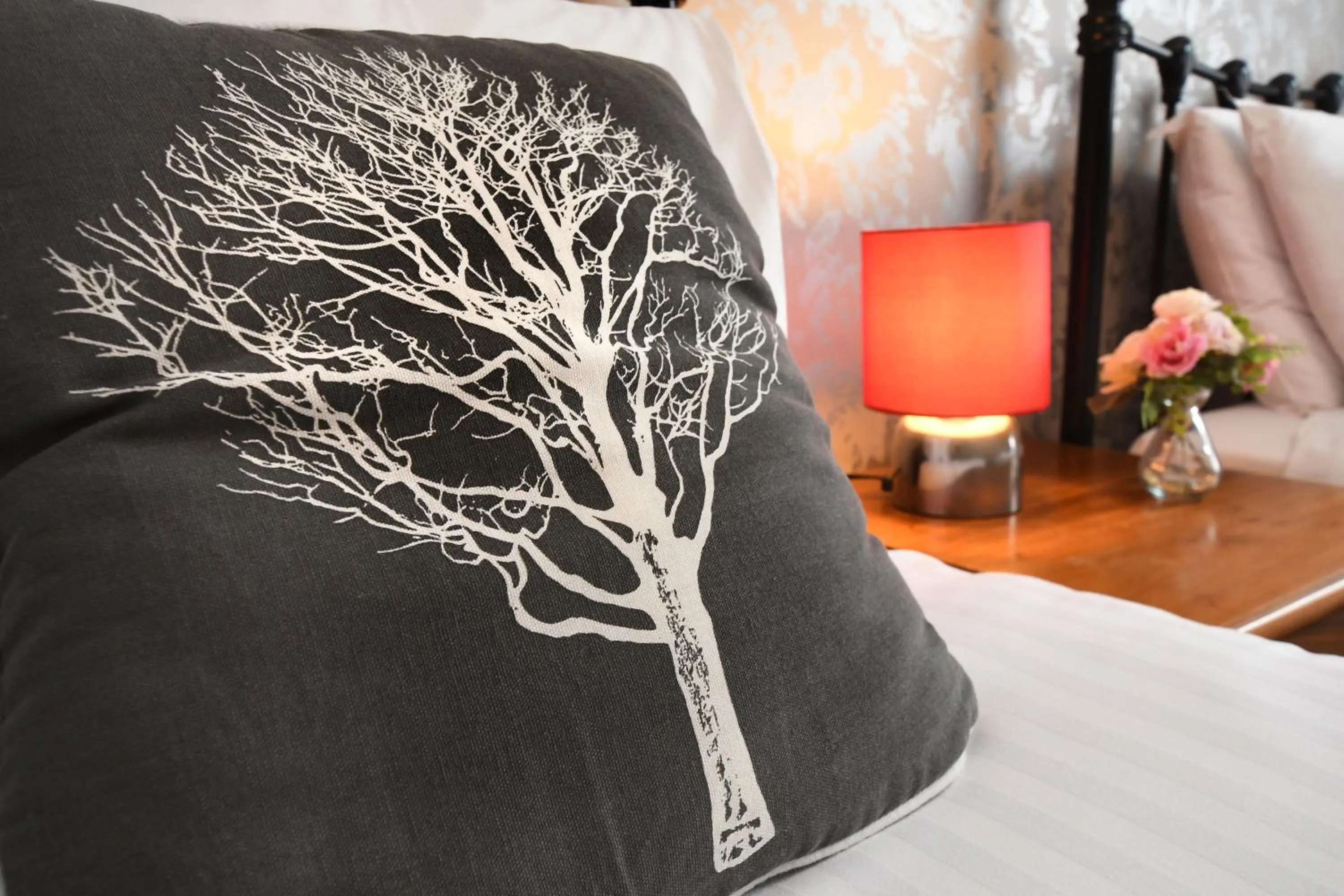 Decorative detail, Bed in The Queens Hotel & Victoria Cloisters Apartments