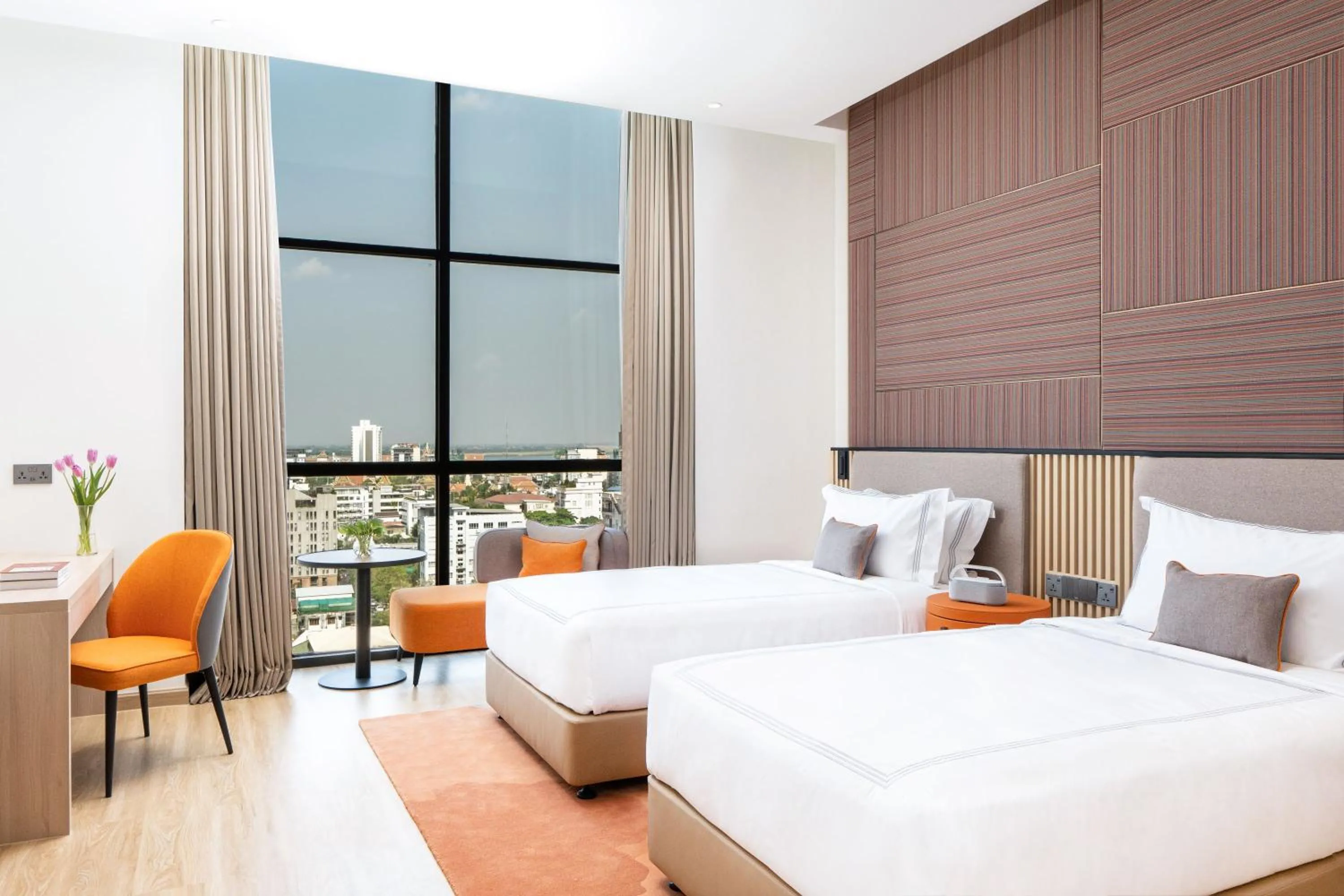 View (from property/room), Bed in Capri by Fraser, Phnom Penh