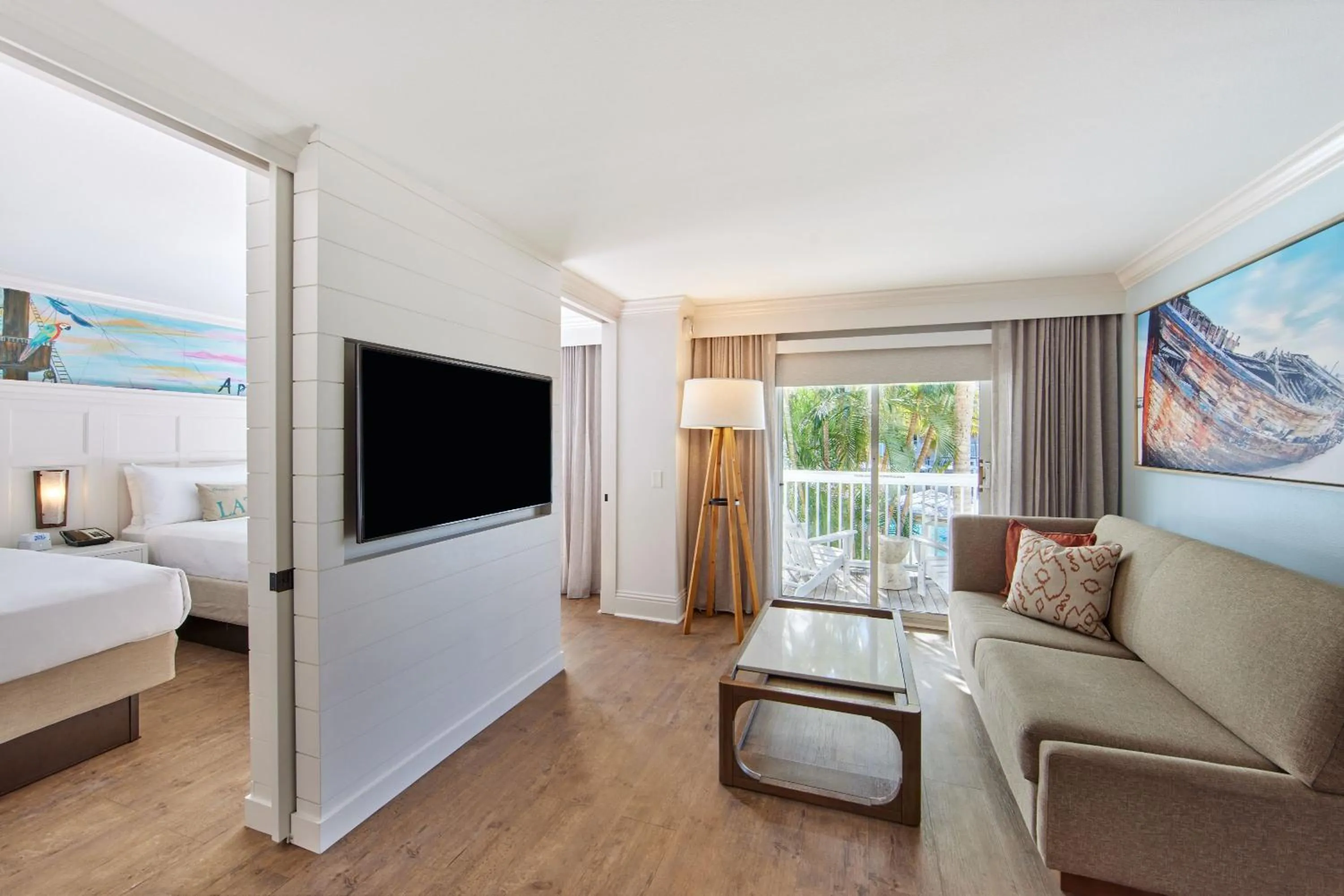 Living room, Bed in Margaritaville Beach House Key West