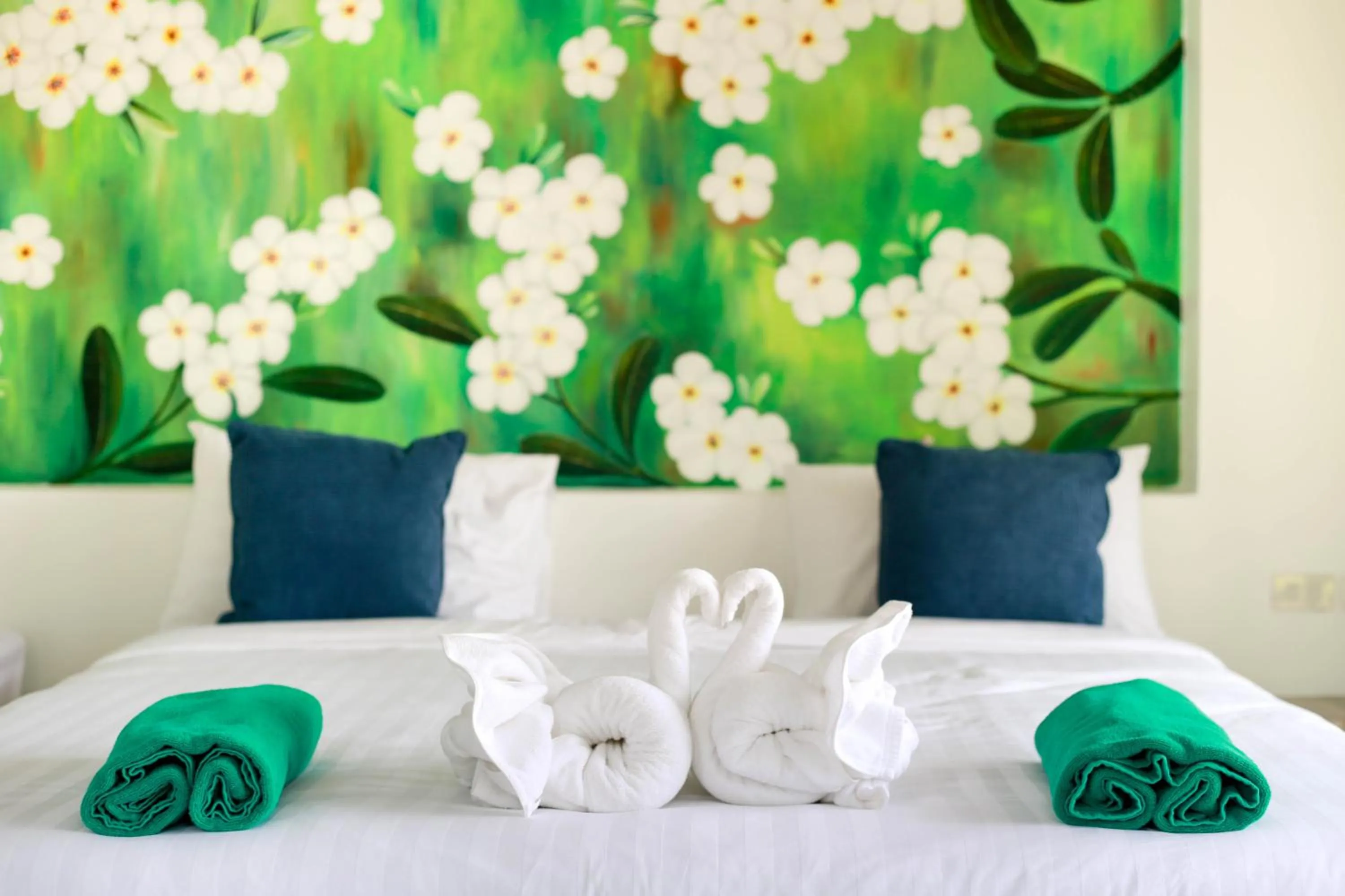 Bed in Siri Lanta Resort