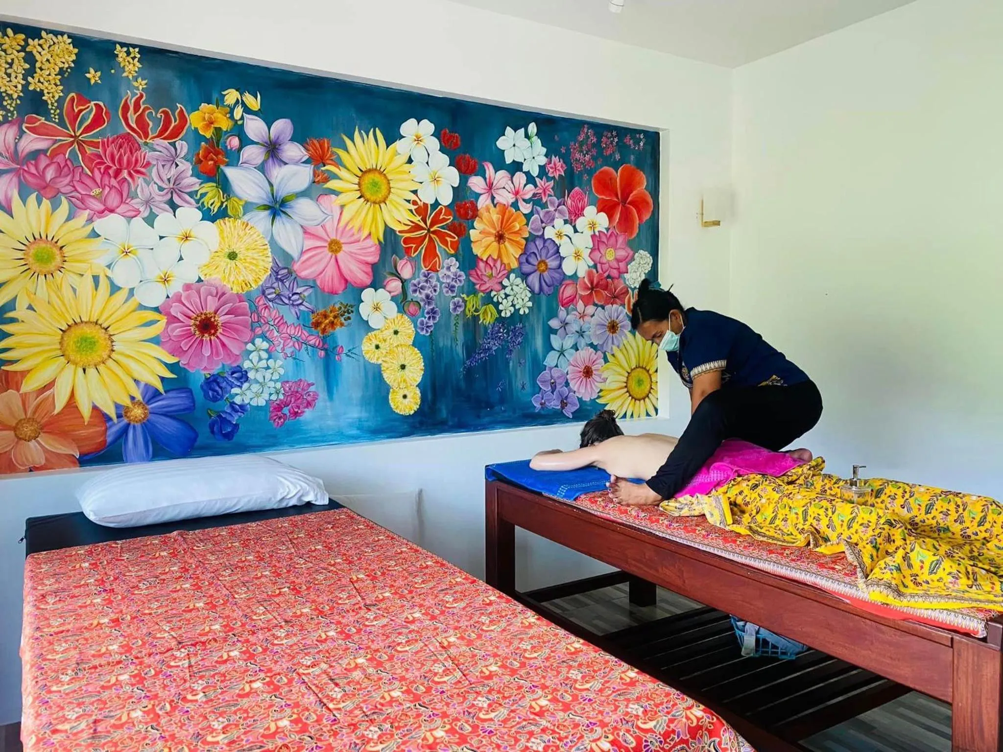 Bed in Siri Lanta Resort