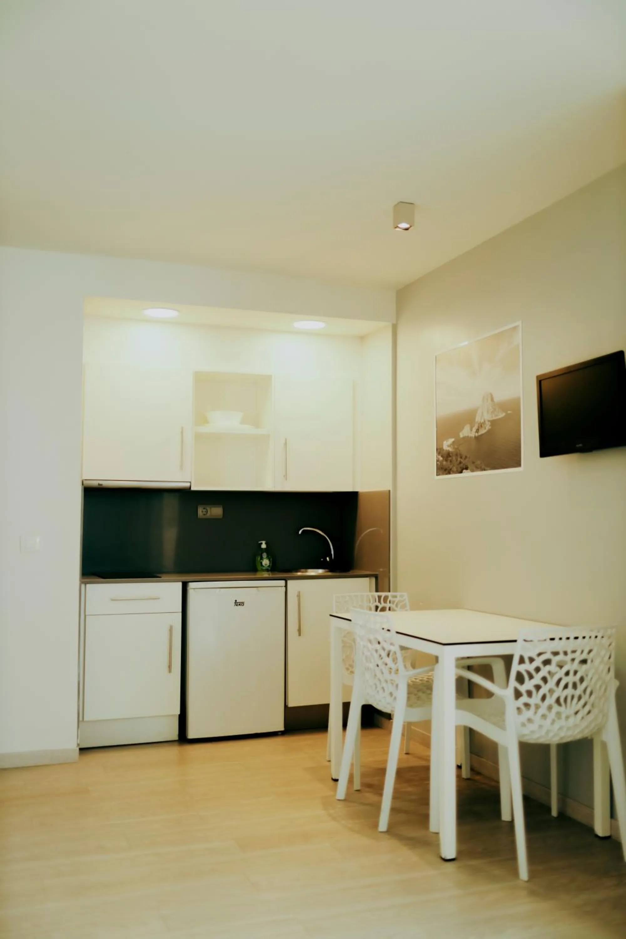 Kitchen or kitchenette in Apartamentos Bora Bora - Adults Only