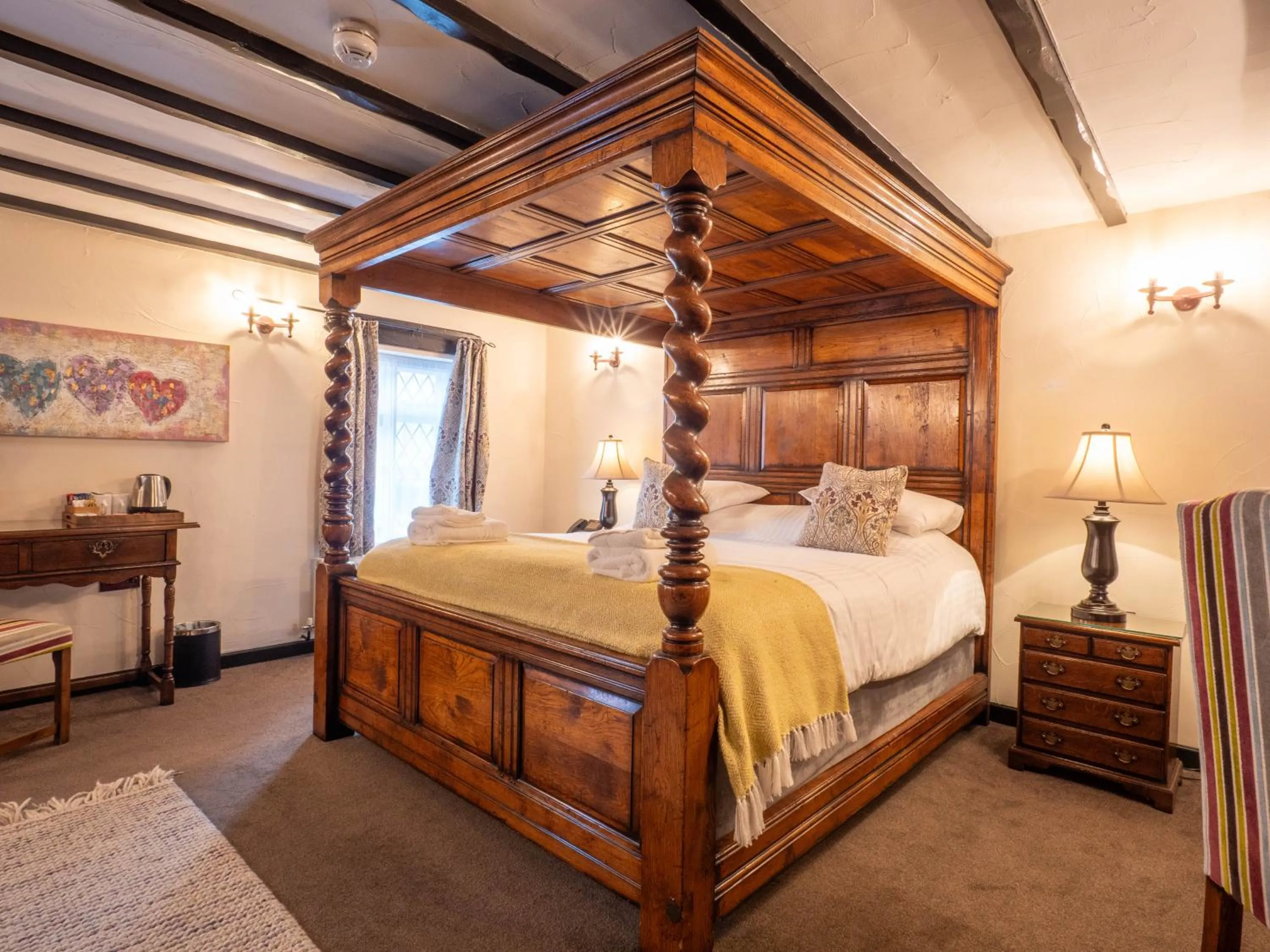 Bed in The Black Boy Inn