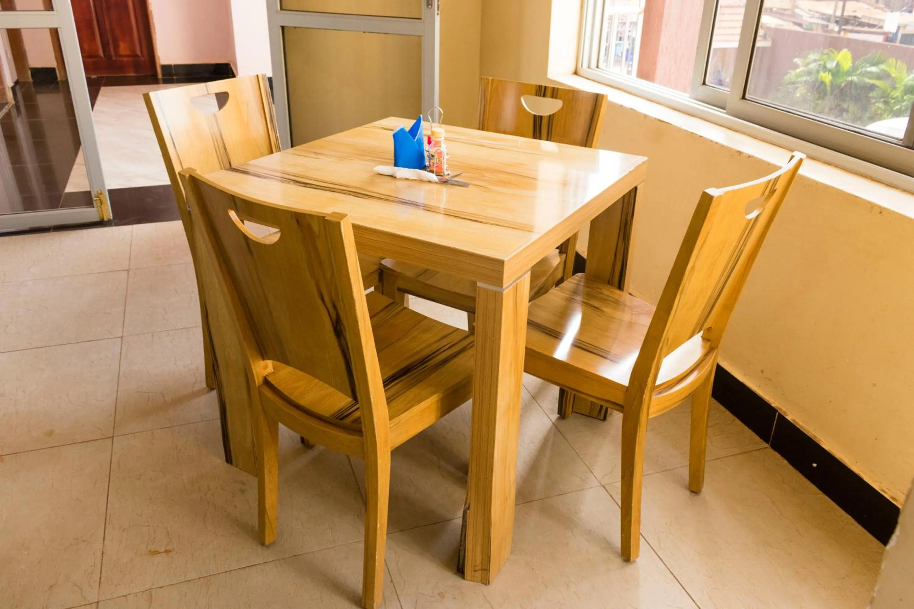 Dining area in Remmings Hotel Kampala