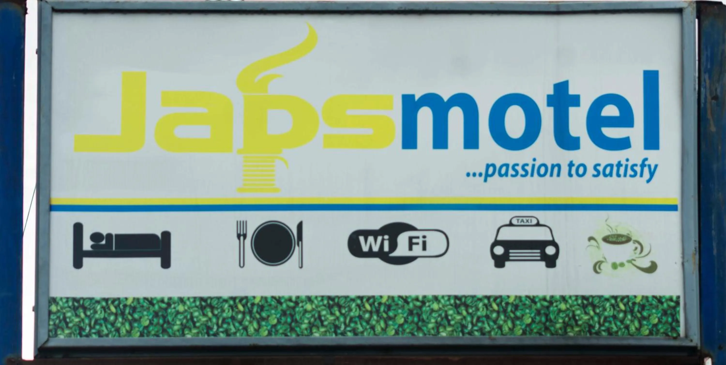 Logo/Certificate/Sign in Japs Motel Mbarara