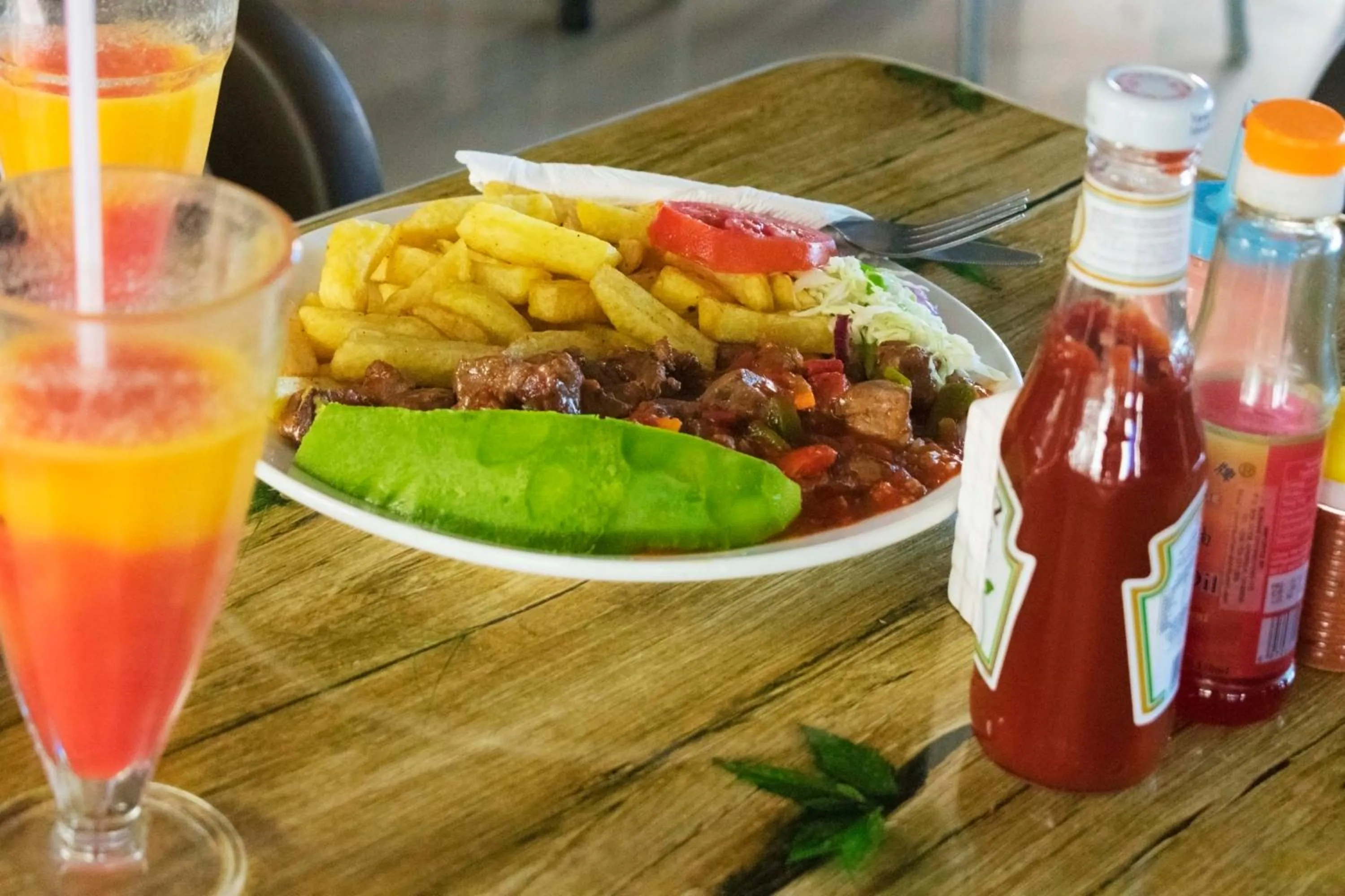 Lunch in Japs Motel Mbarara