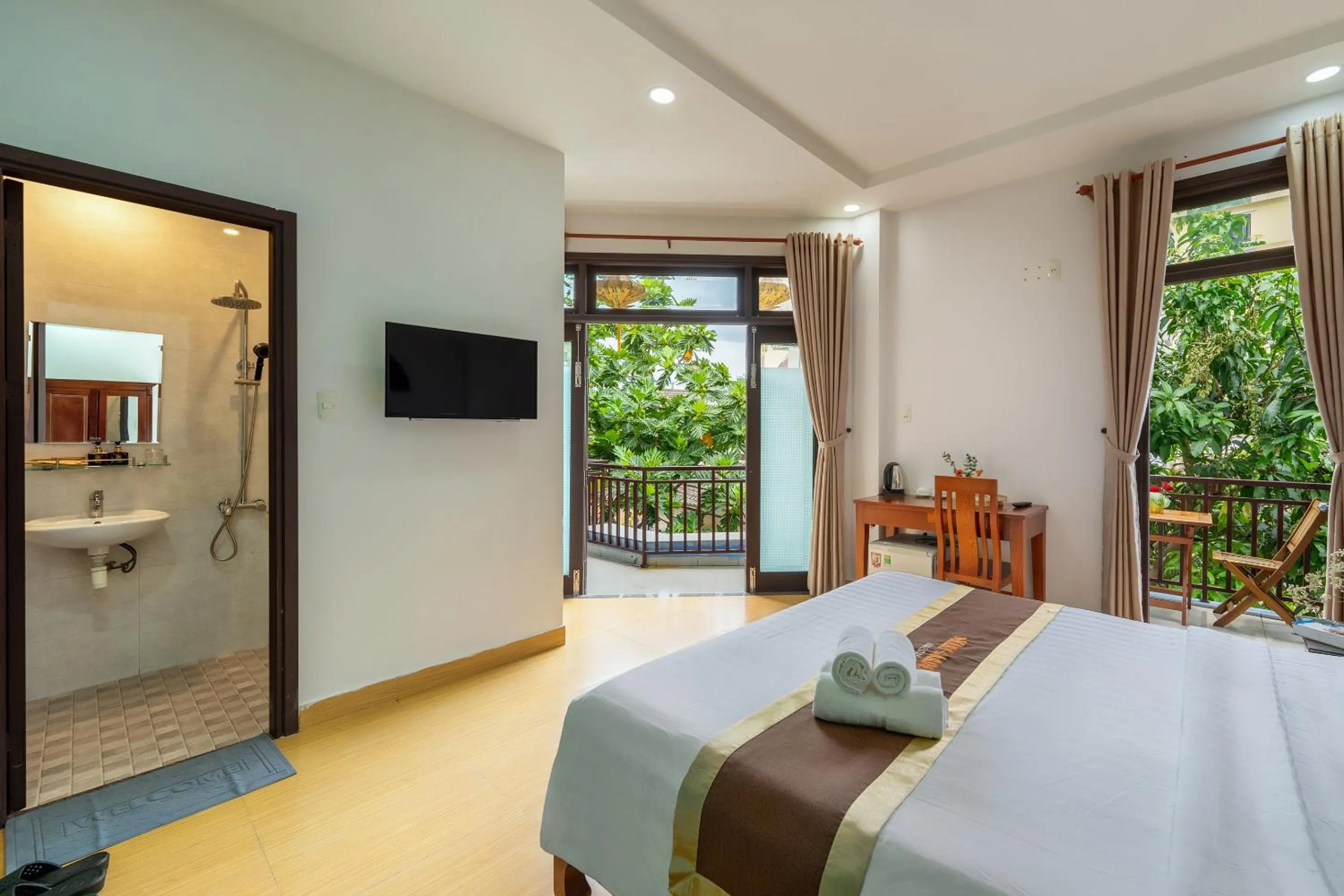 Bed in Smart Garden Homestay