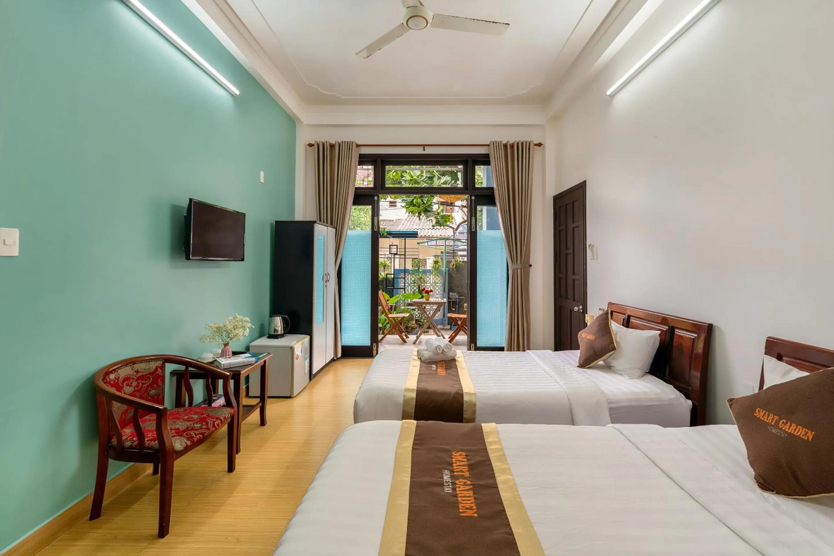 Bed in Smart Garden Homestay