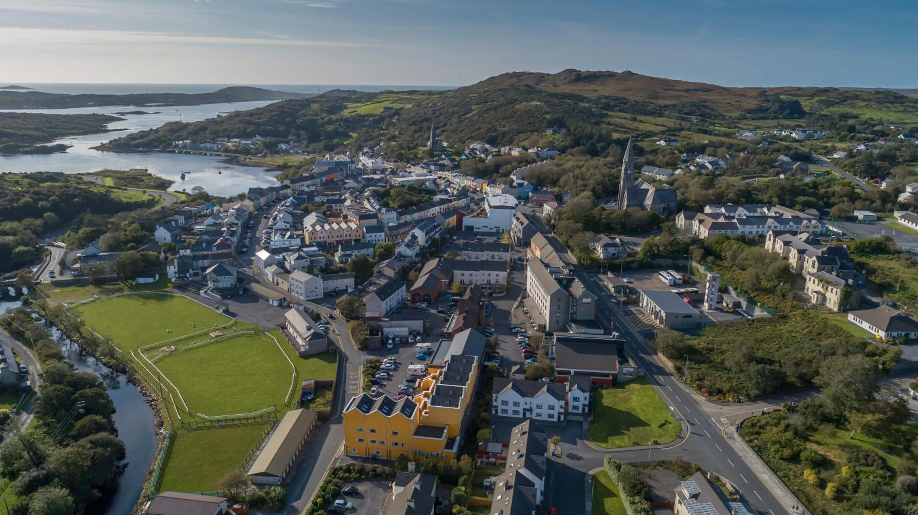 Landmark view in Clifden Station House Hotel