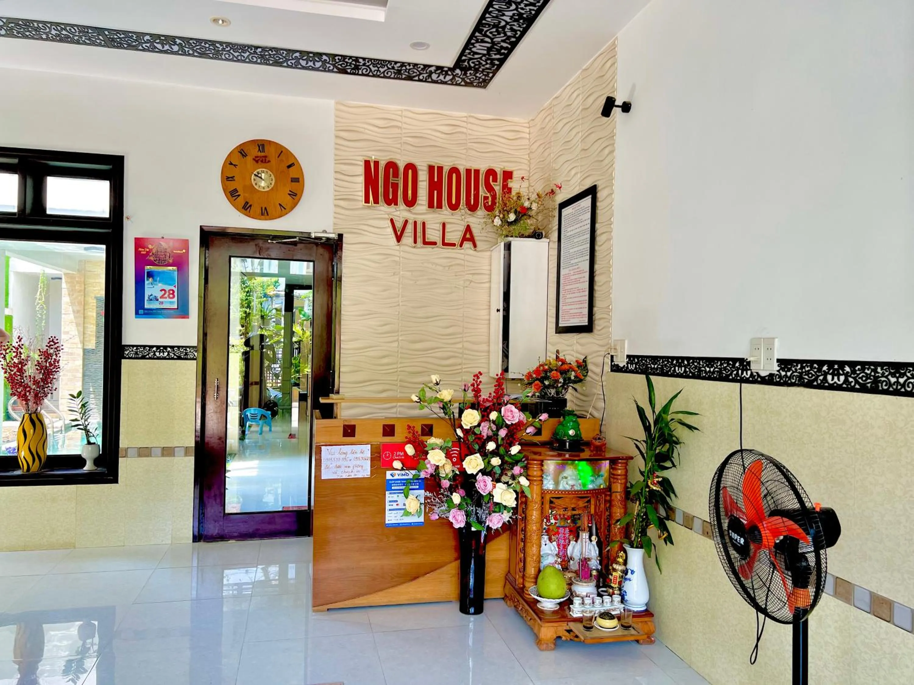 Lobby or reception in Ngo House Villa
