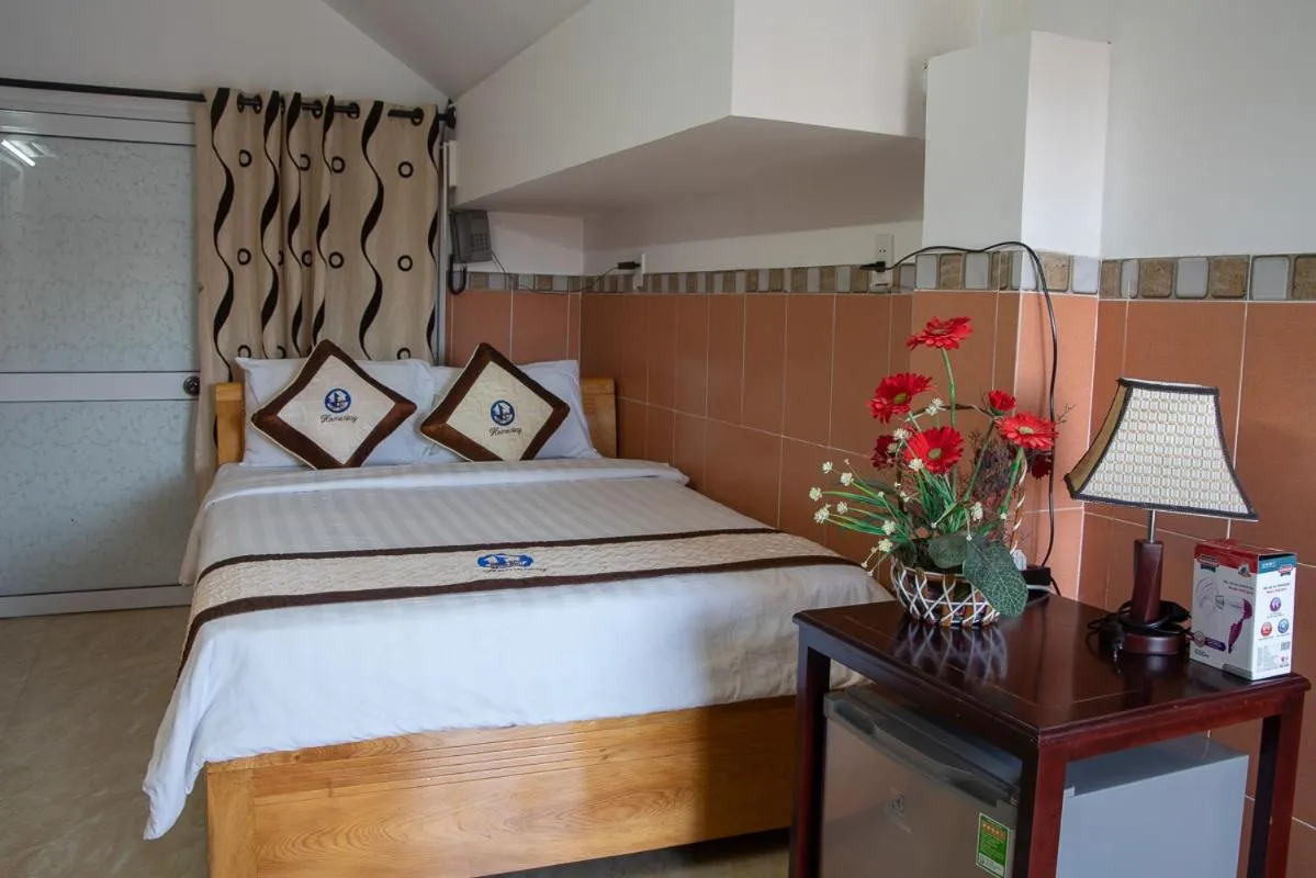 Bed in Ngo House Villa