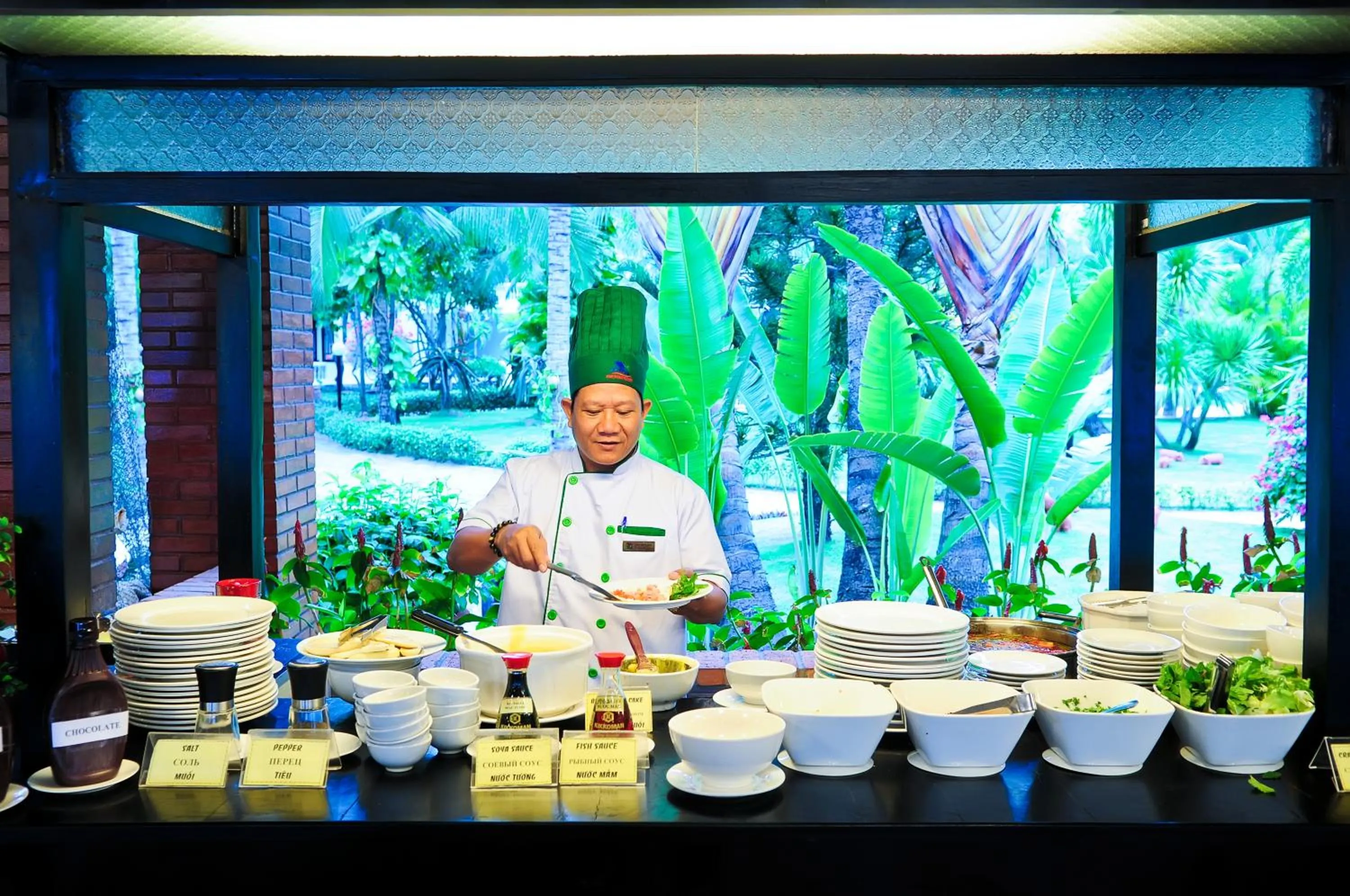 Buffet breakfast in Four Oceans Beach Resort - Bon Bien Mui Ne