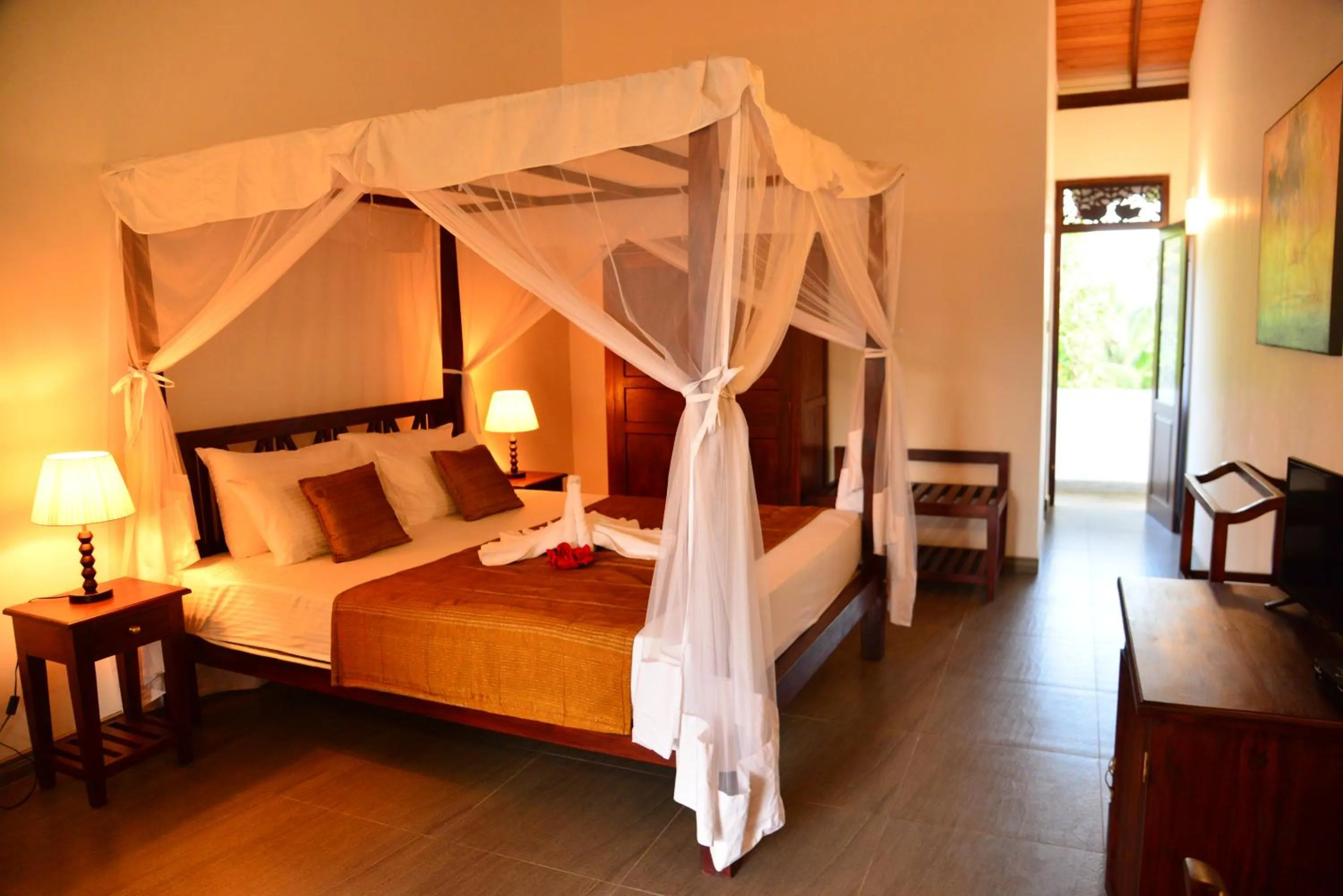 Bed in Boutique Villa Shanthi