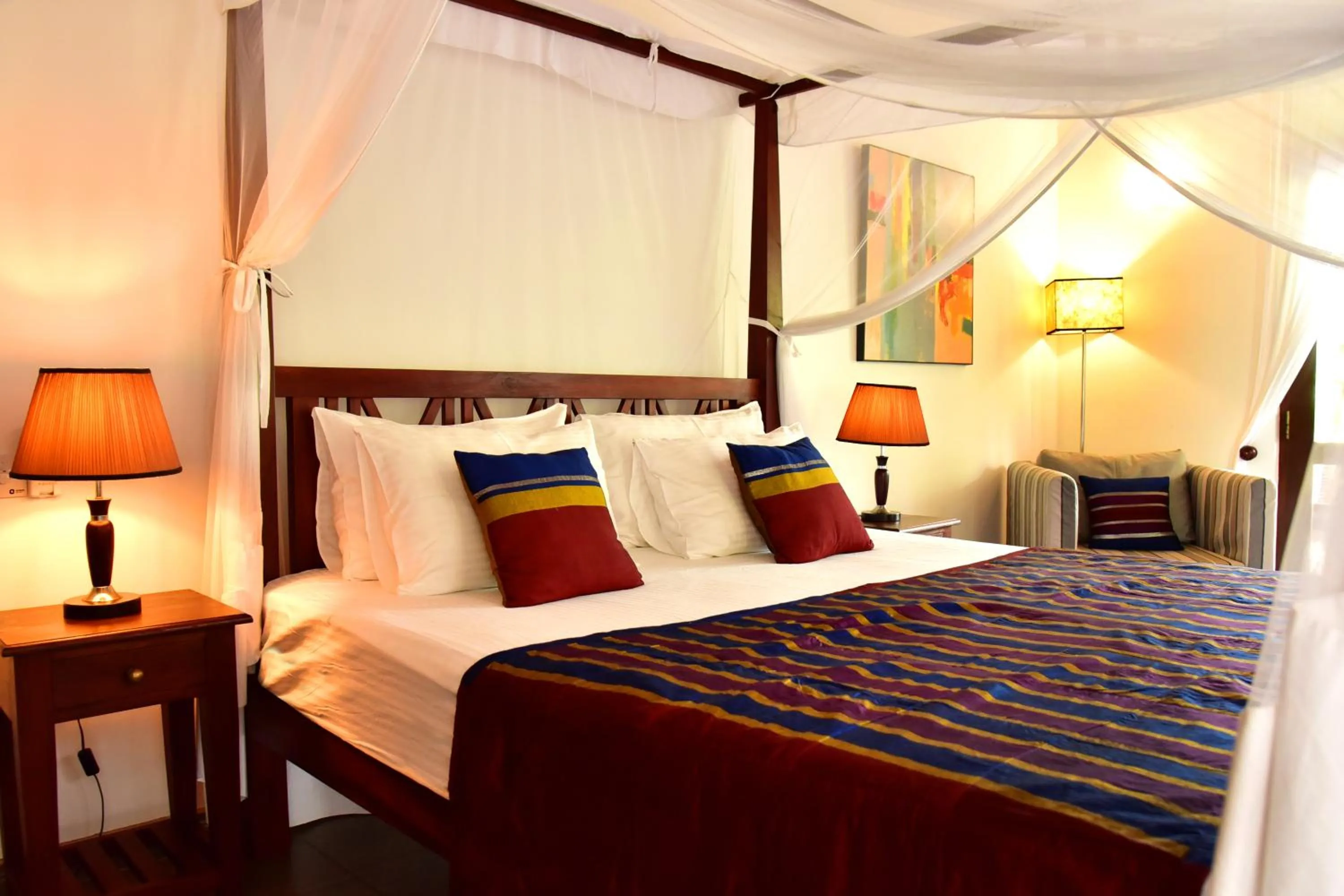 Bed in Boutique Villa Shanthi