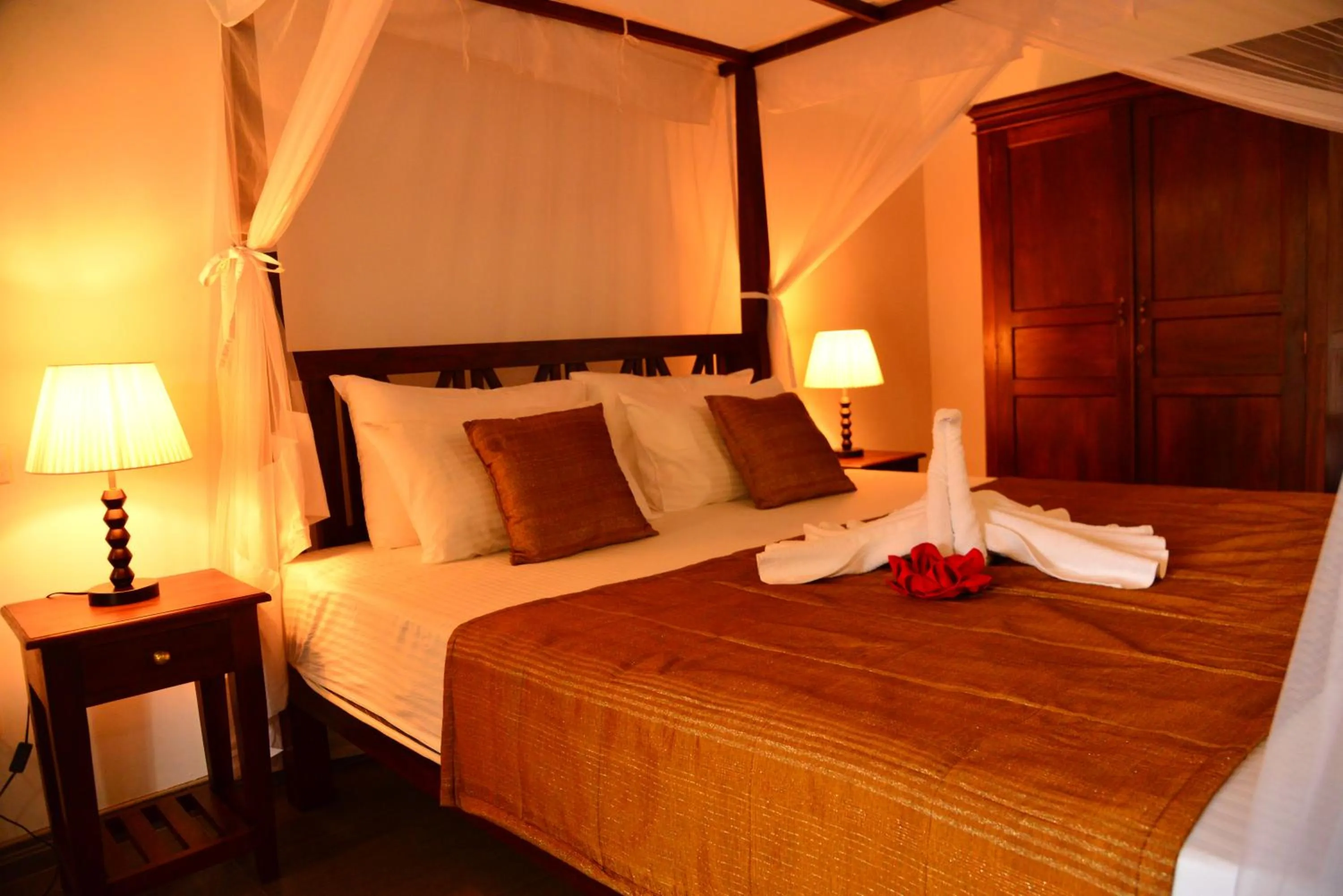 Bed in Boutique Villa Shanthi