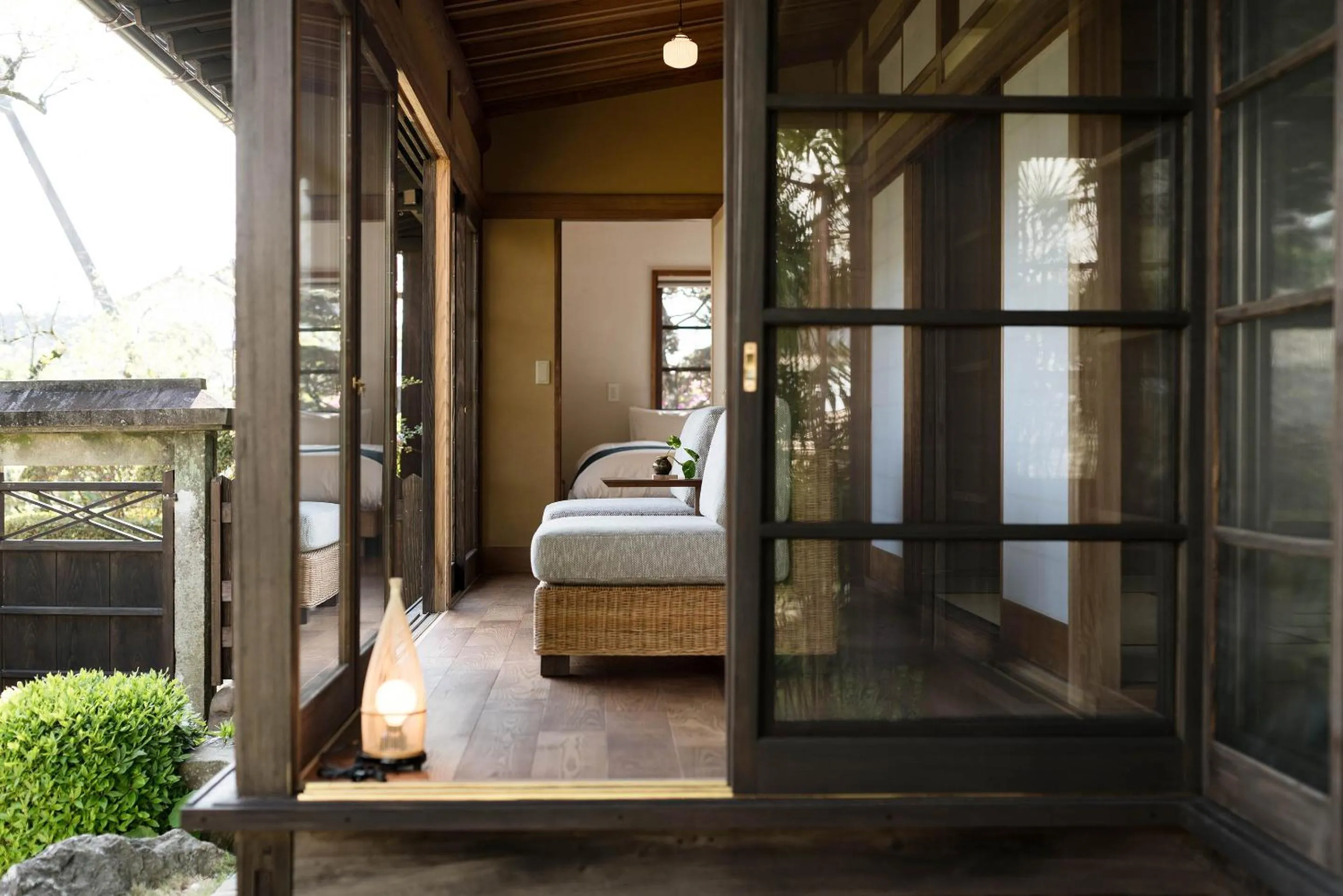 Balcony/Terrace, Bed in Kiraku Obi