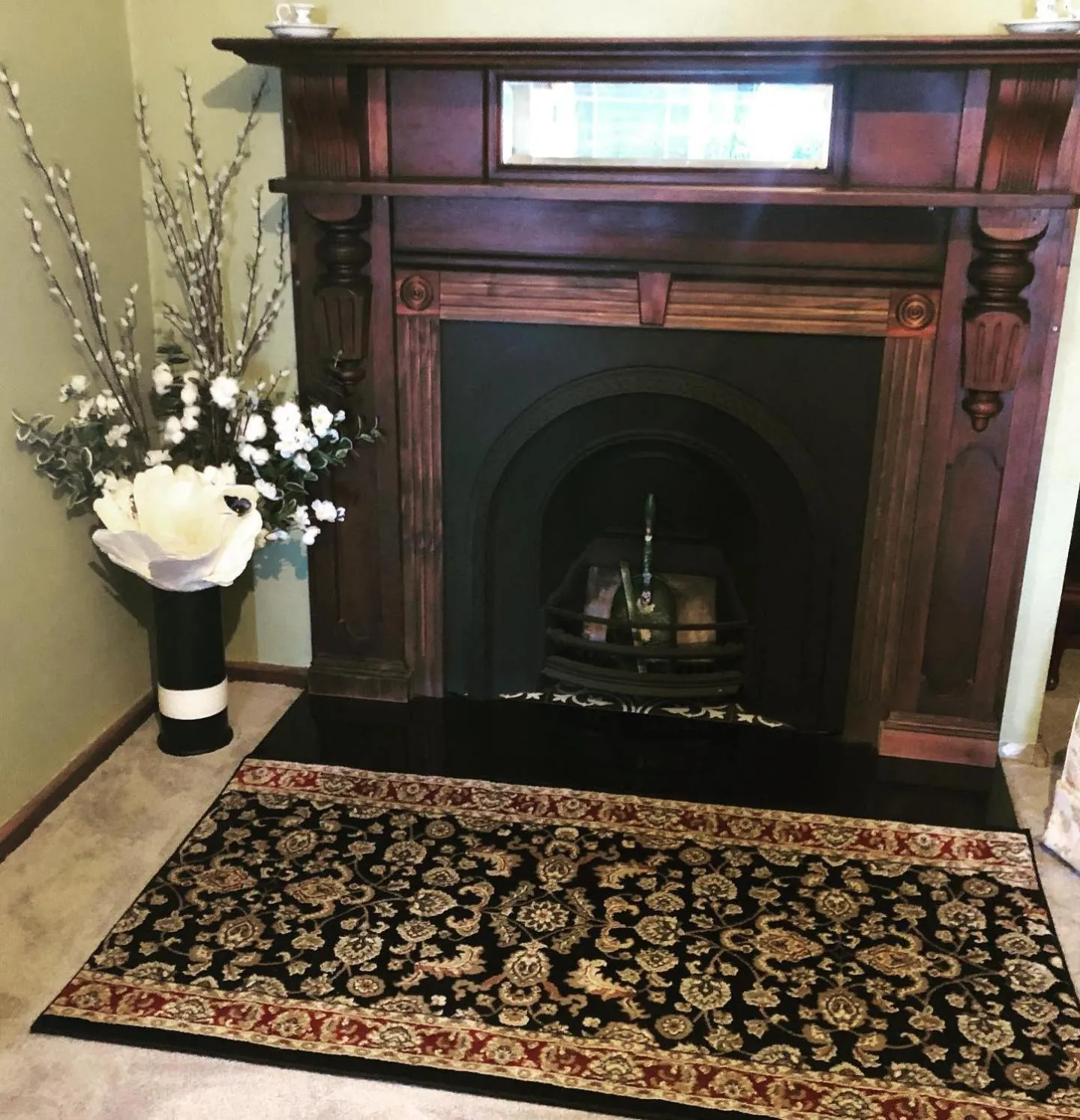 fireplace in Bellamona Cottage Longford