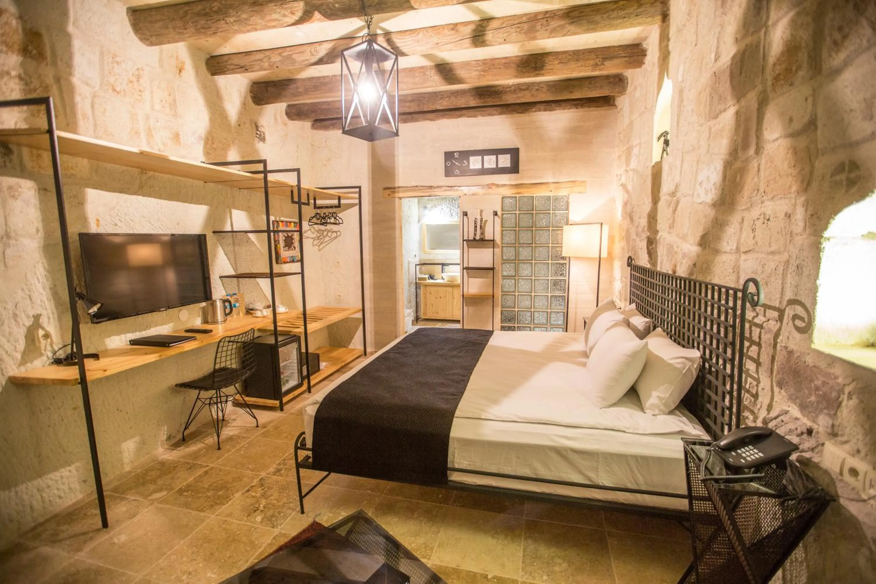 Bed in Agarta Cave Hotel