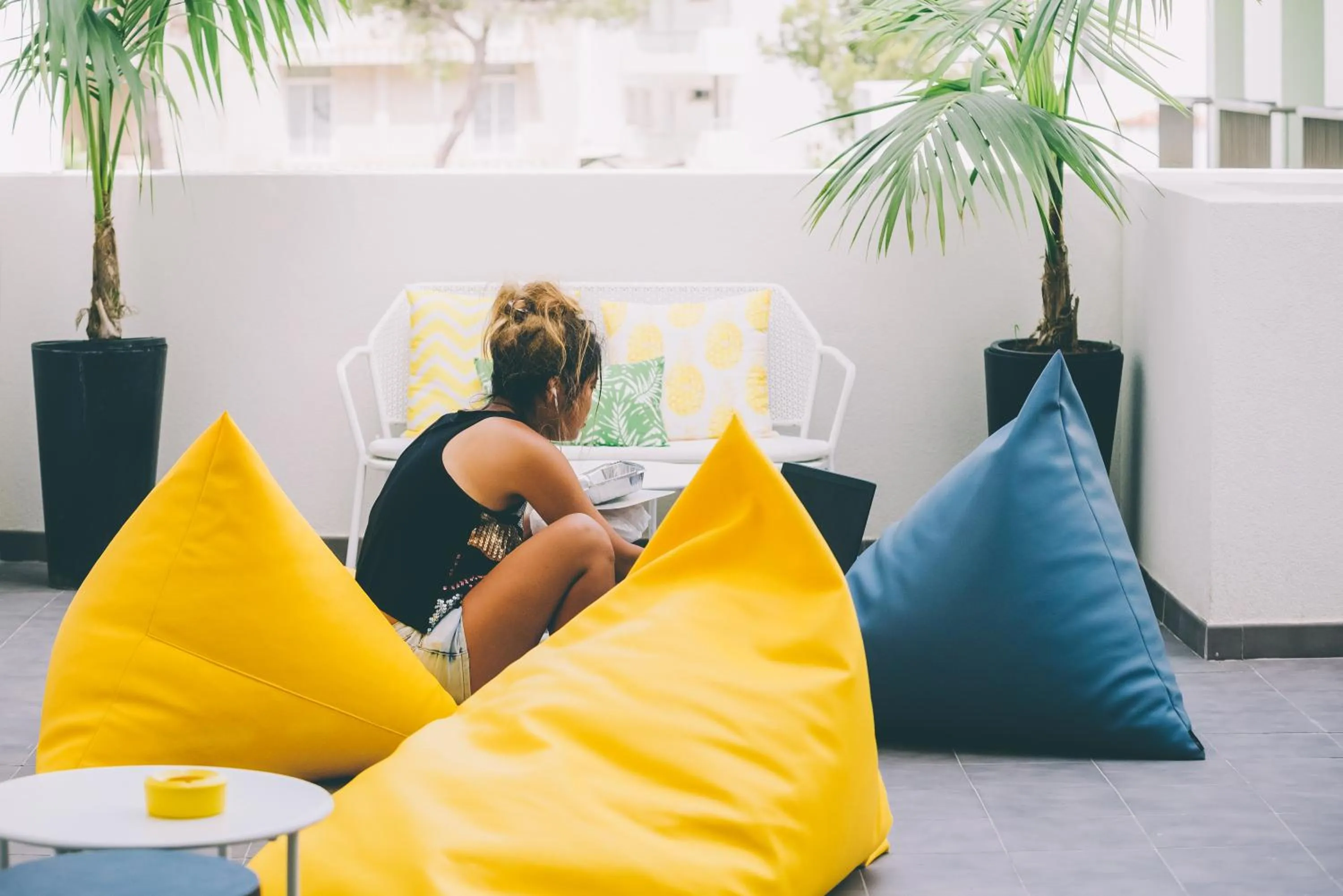 Patio in AMISTAT Island Hostel Ibiza - ALBERGUE JUVENIL