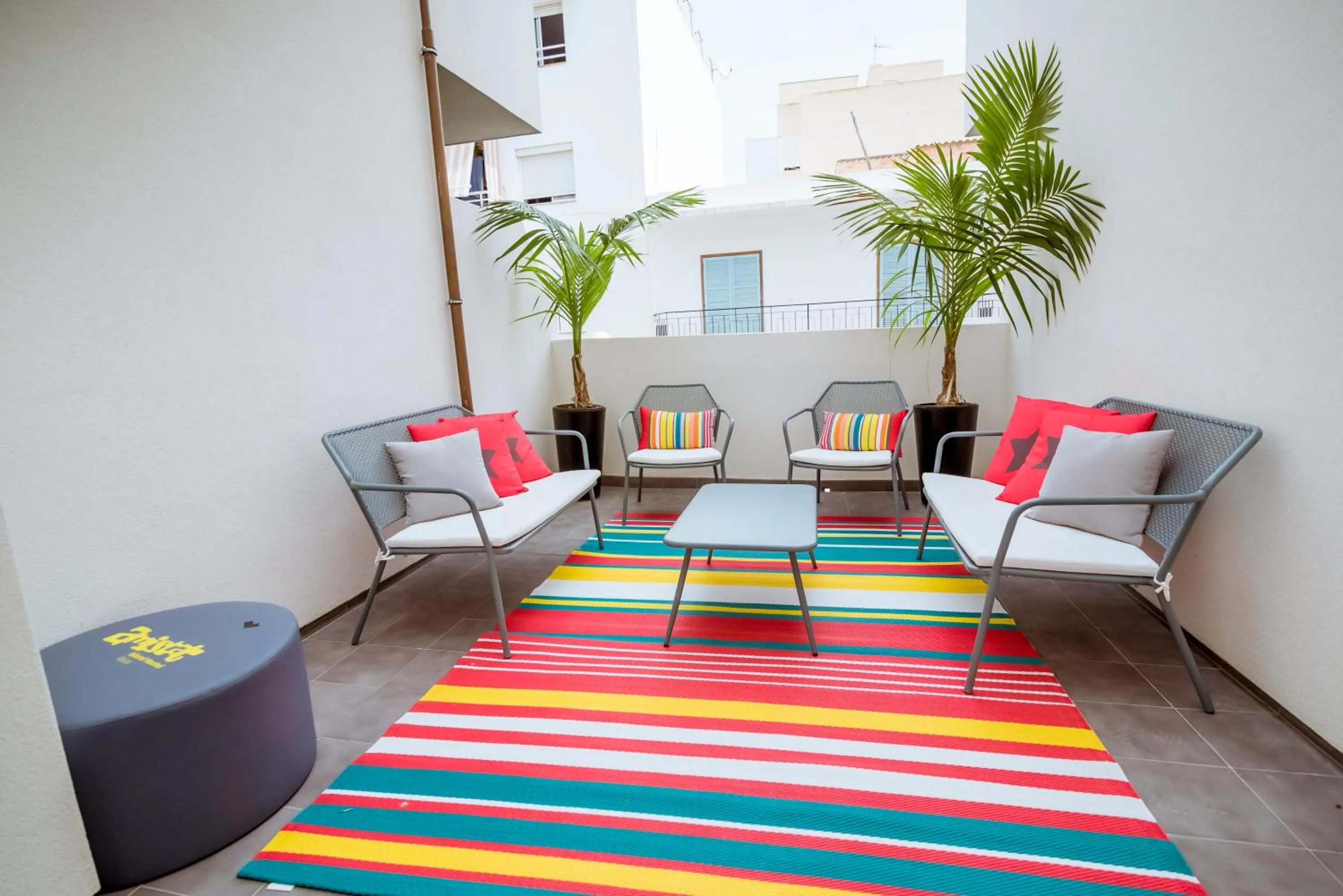 Balcony/Terrace in AMISTAT Island Hostel Ibiza - ALBERGUE JUVENIL