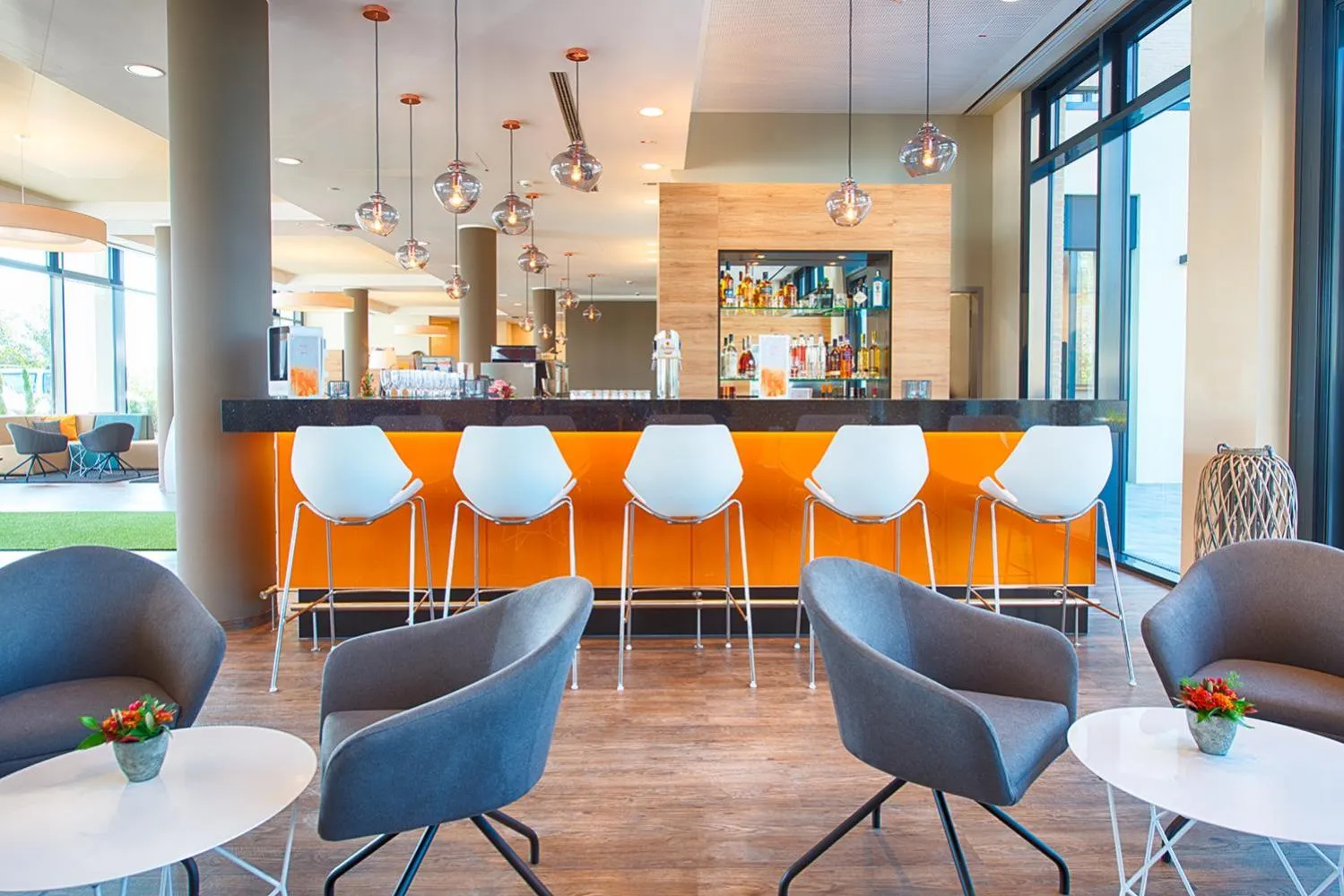 Lobby or reception in LOGINN Hotel Leipzig