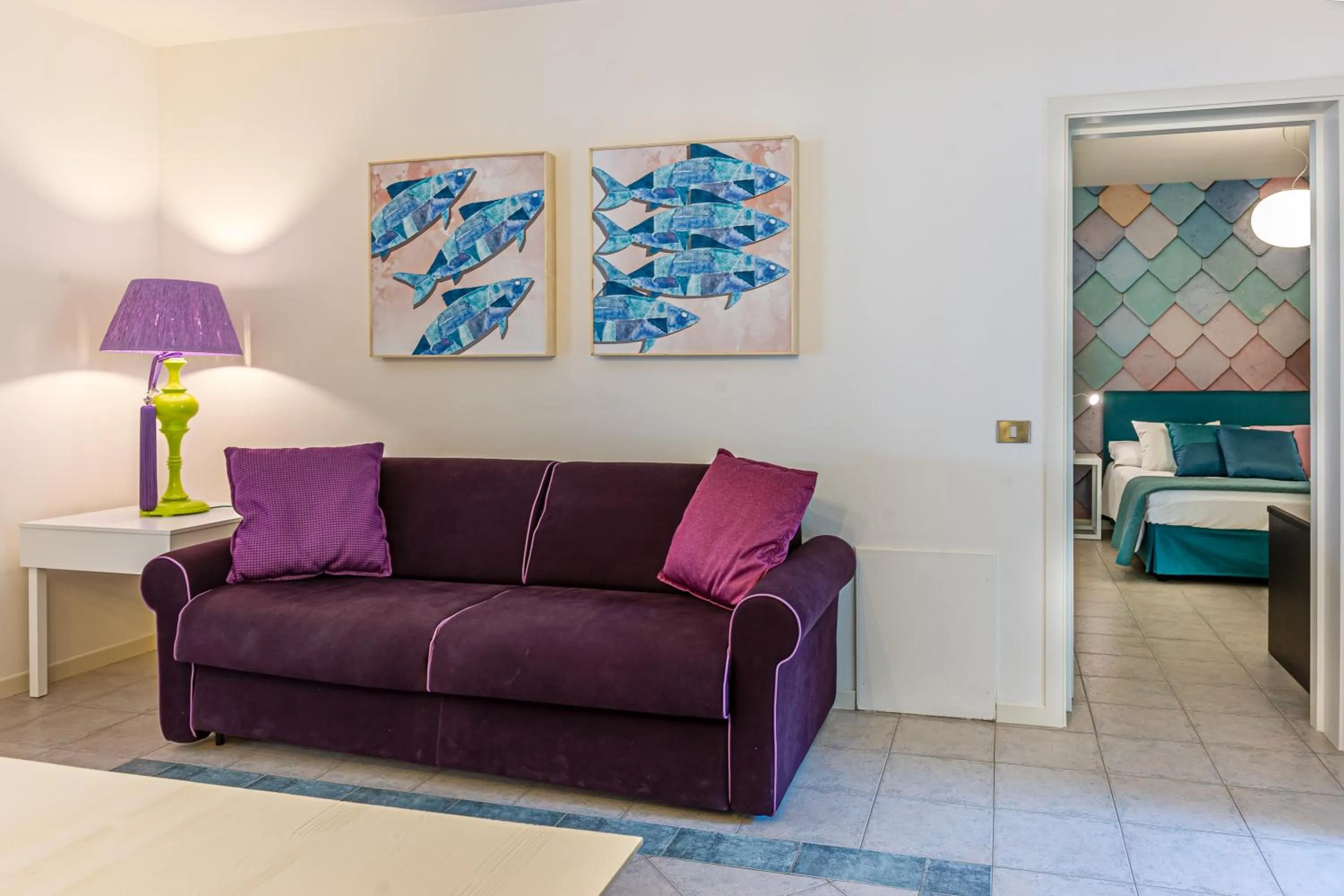 Living room, Bed in Oleandri Suite Hotel