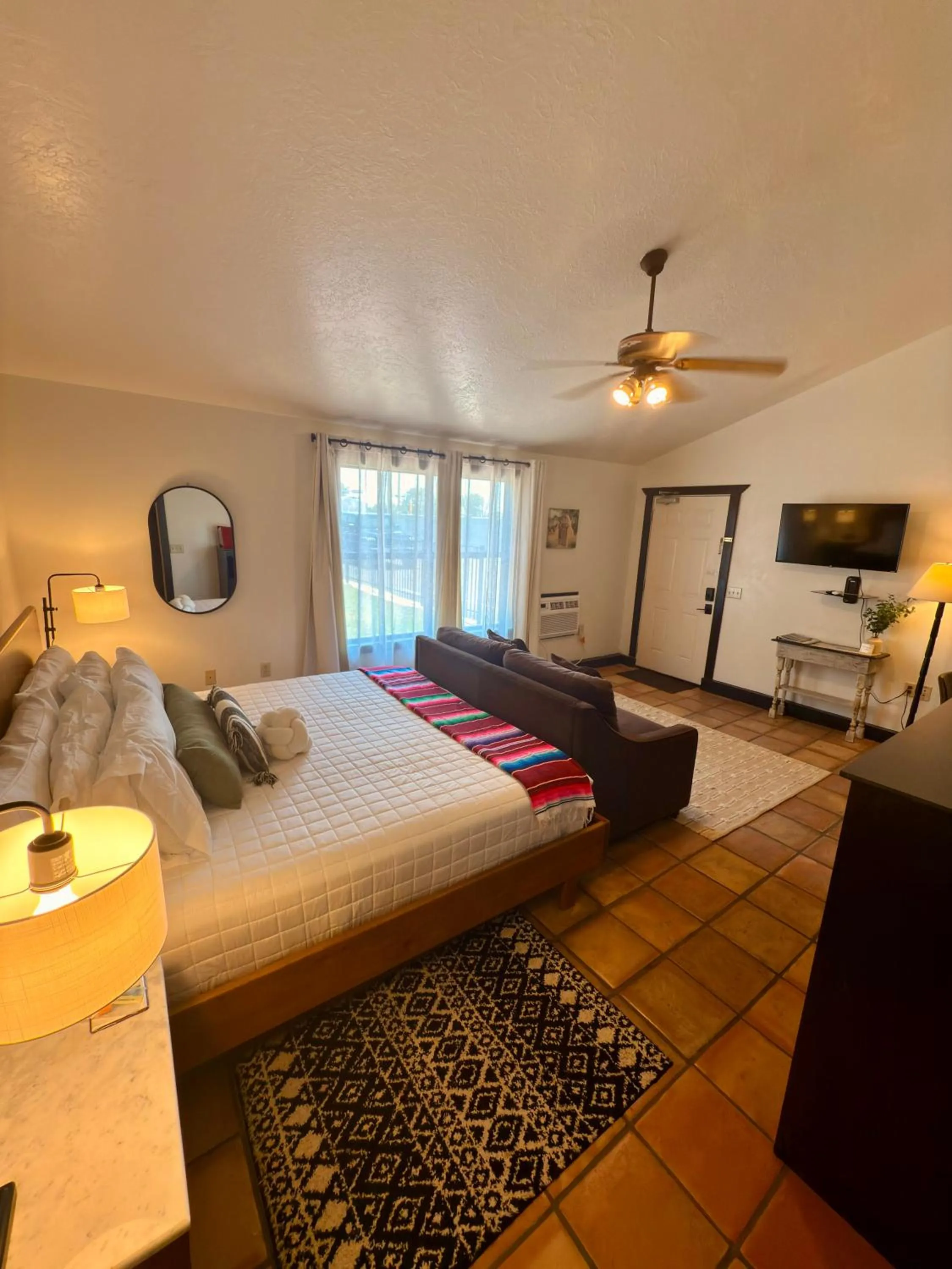 Bed in Adobe Rose Boutique Inn