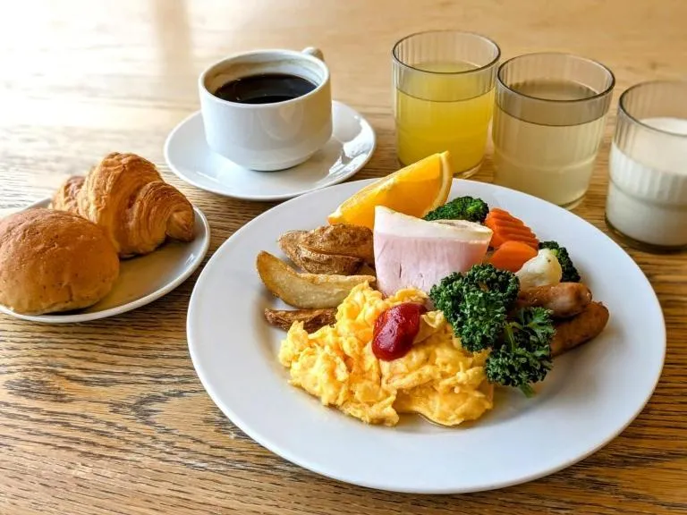 Breakfast in Kyoto Utano Youth Hostel