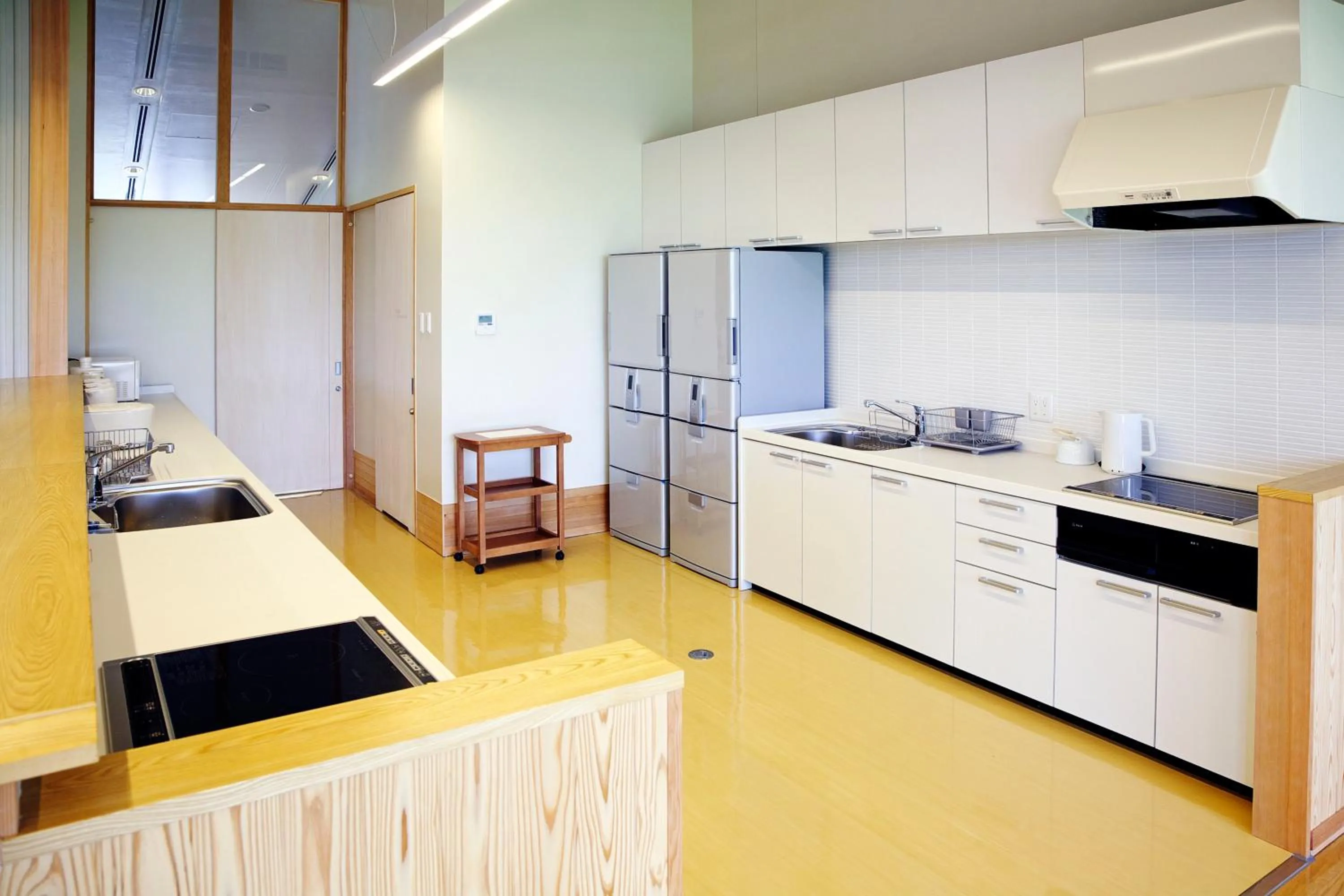 Communal kitchen in Kyoto Utano Youth Hostel