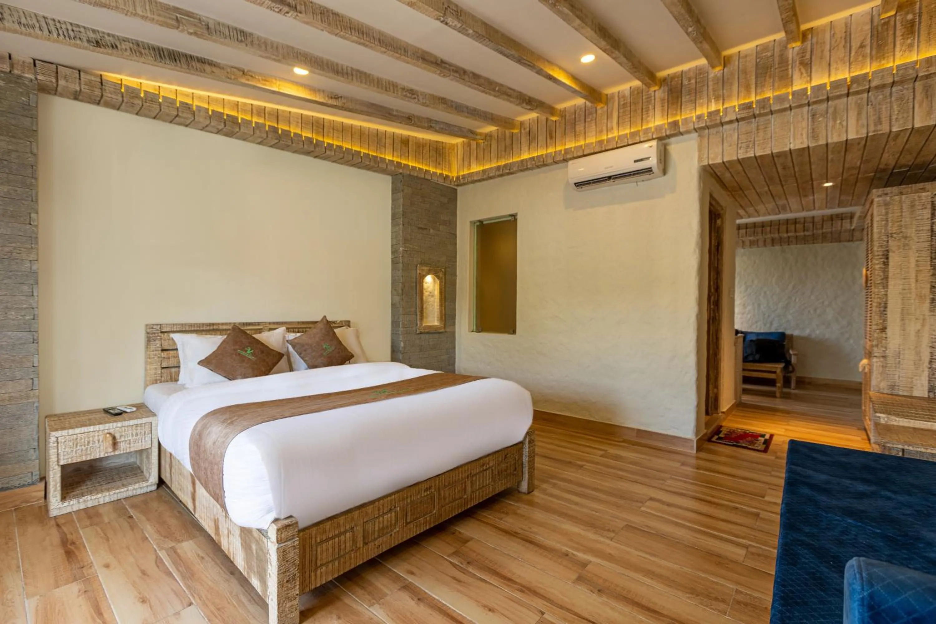 Bed in Kuti Resort & Spa