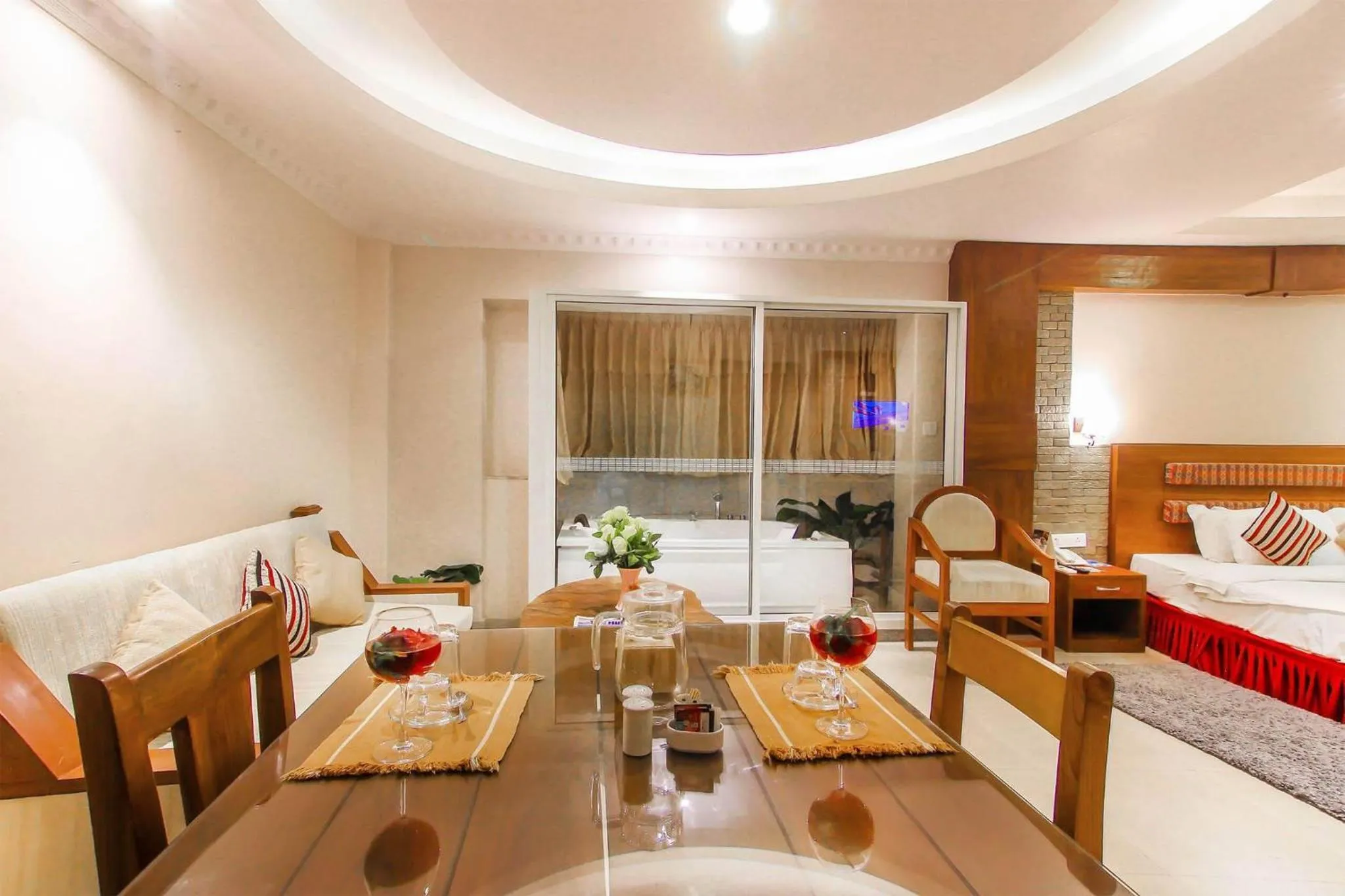 Bed in Kuti Resort & Spa