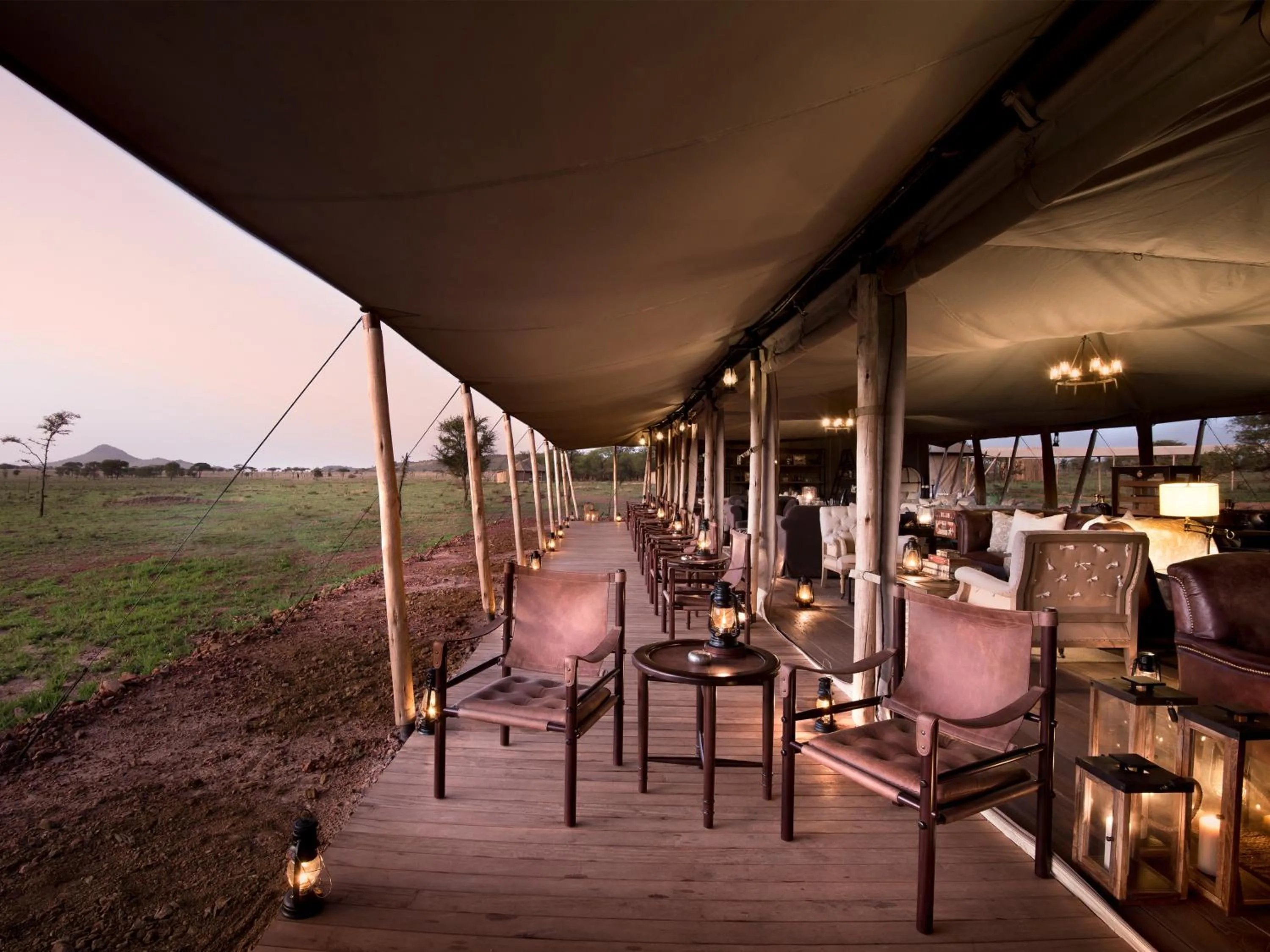 Communal lounge/ TV room in One Nature Nyaruswiga Serengeti