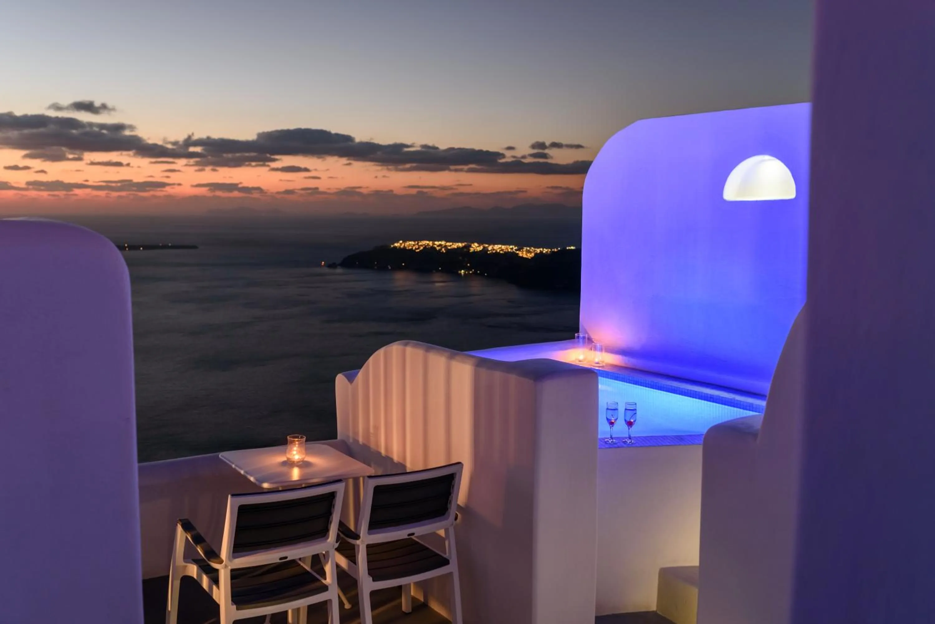 Sunset in Abyssanto Suites and Spa