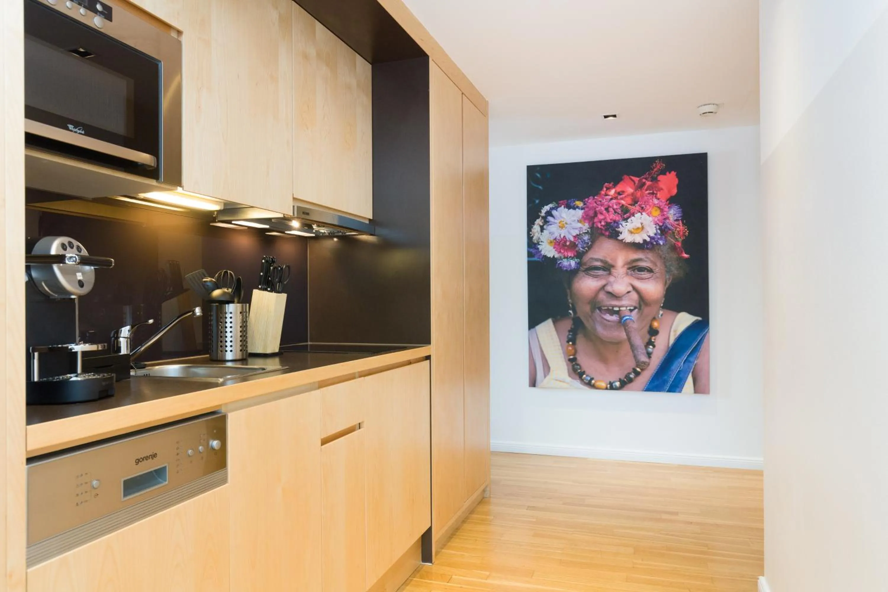 Kitchen or kitchenette in RAFAEL KAISER - Premium Apartments City Centre - Contactless Check-In