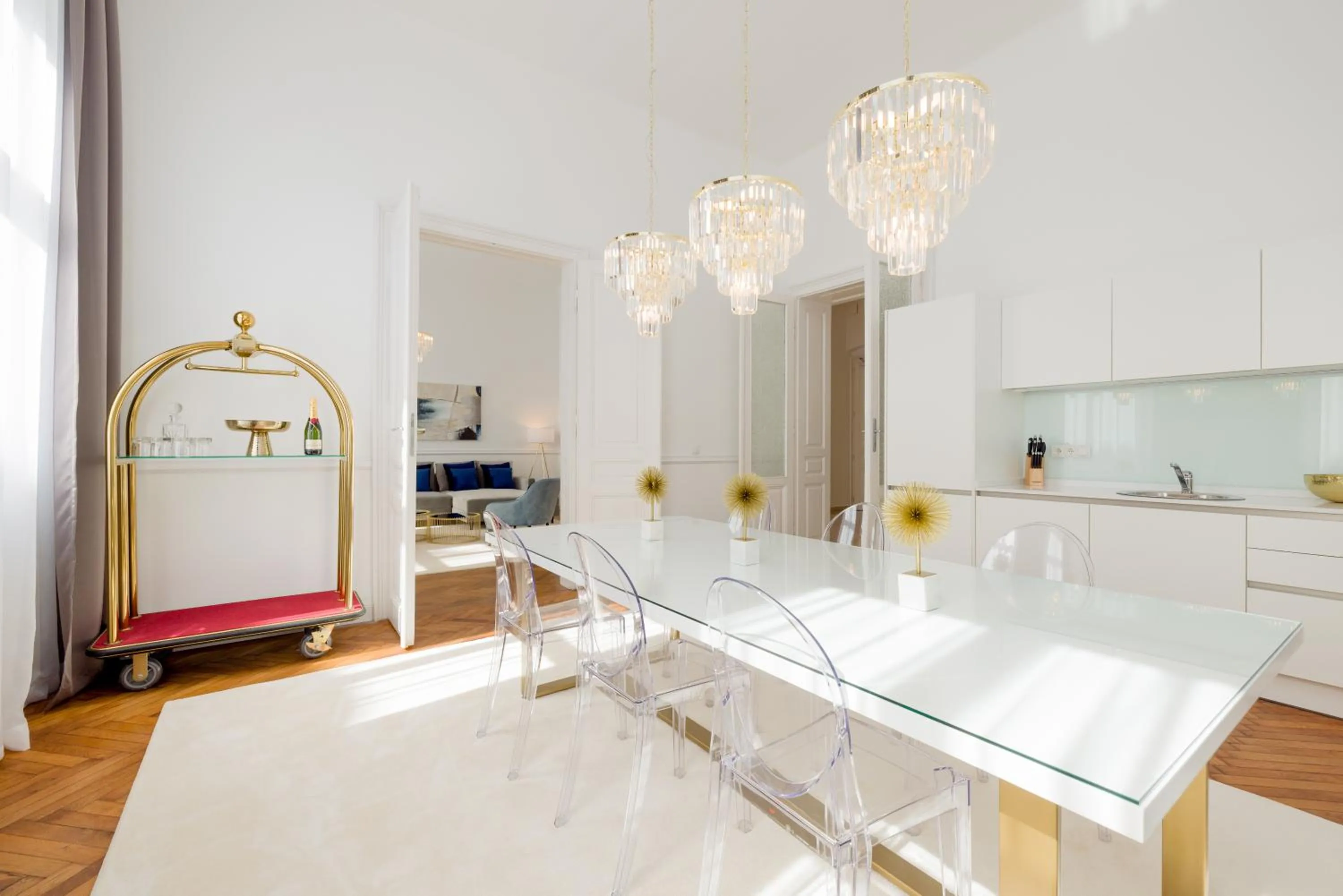 Living room, Bed in RAFAEL KAISER - Premium Apartments City Centre - Contactless Check-In