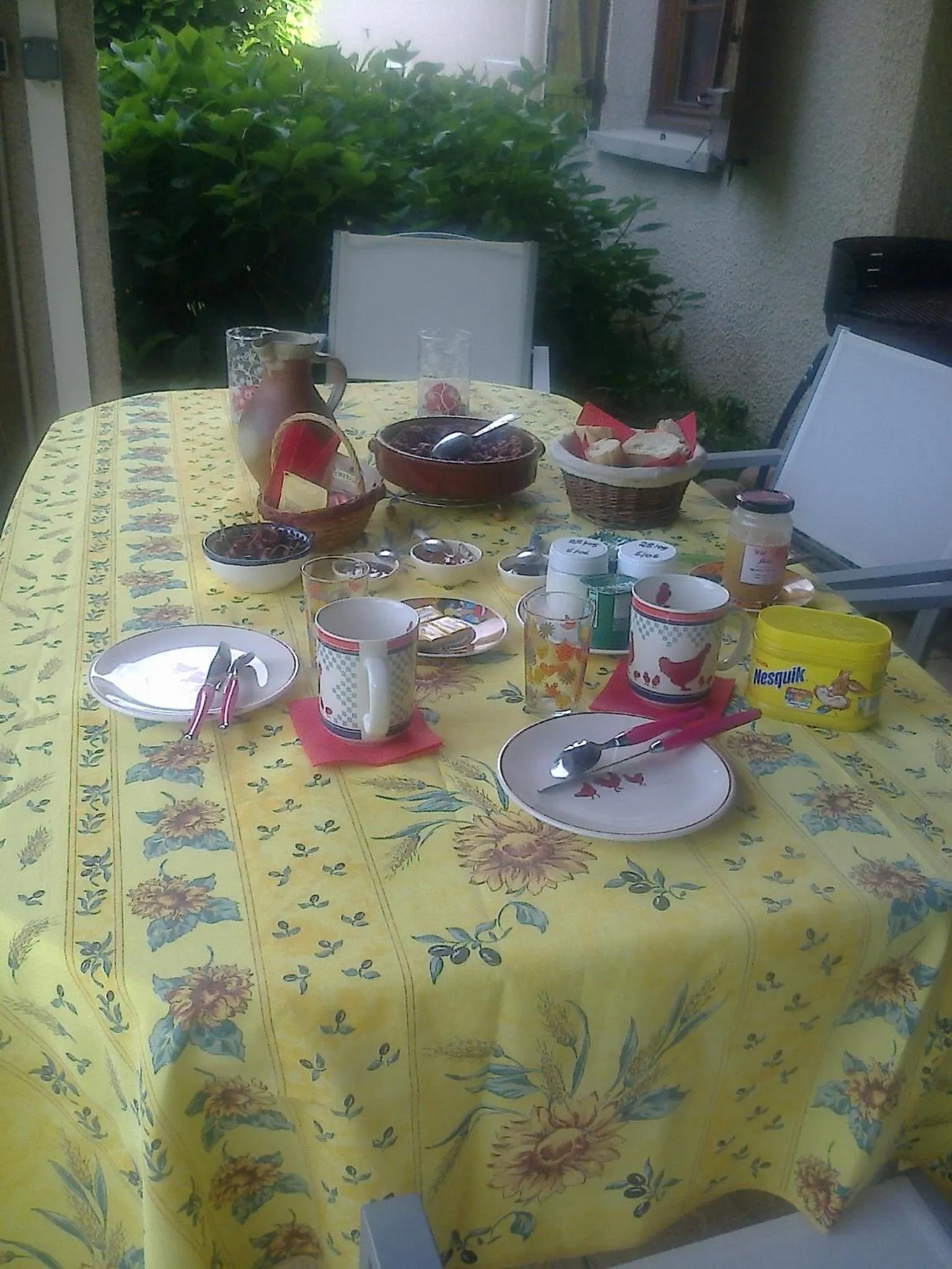 Continental breakfast in Les écureuils
