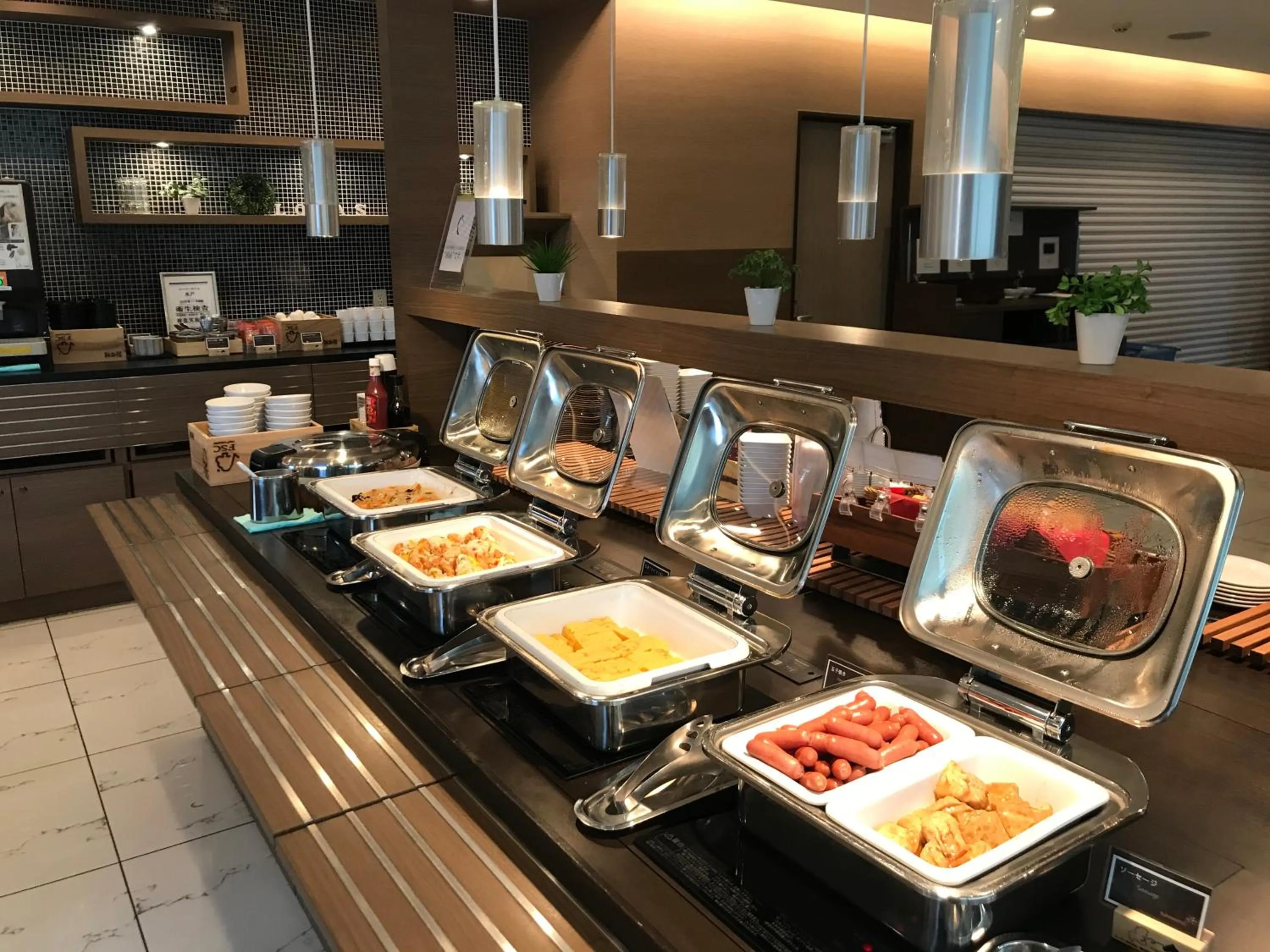 Buffet breakfast in Super Hotel Mito