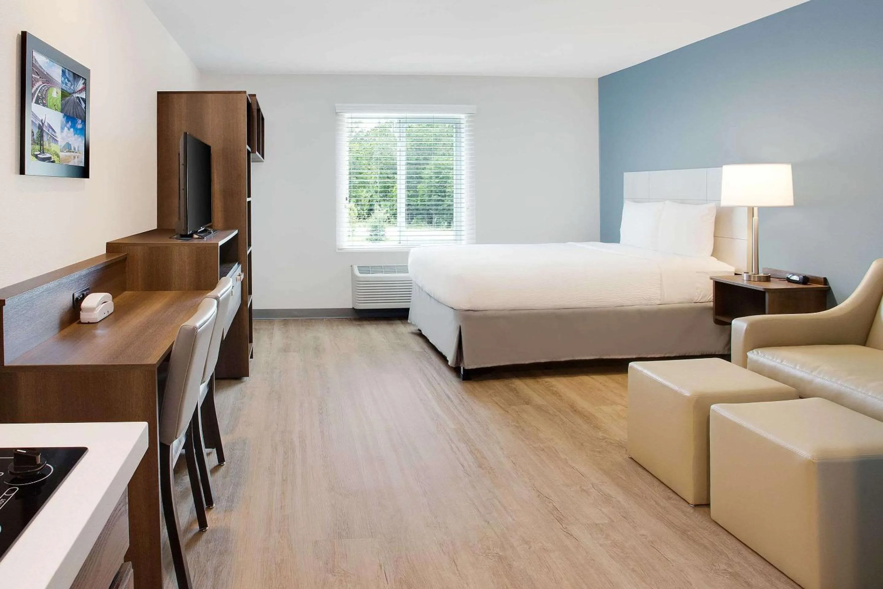 Photo of the whole room, Bed in WoodSpring Suites Daytona Beach Int'l Speedway