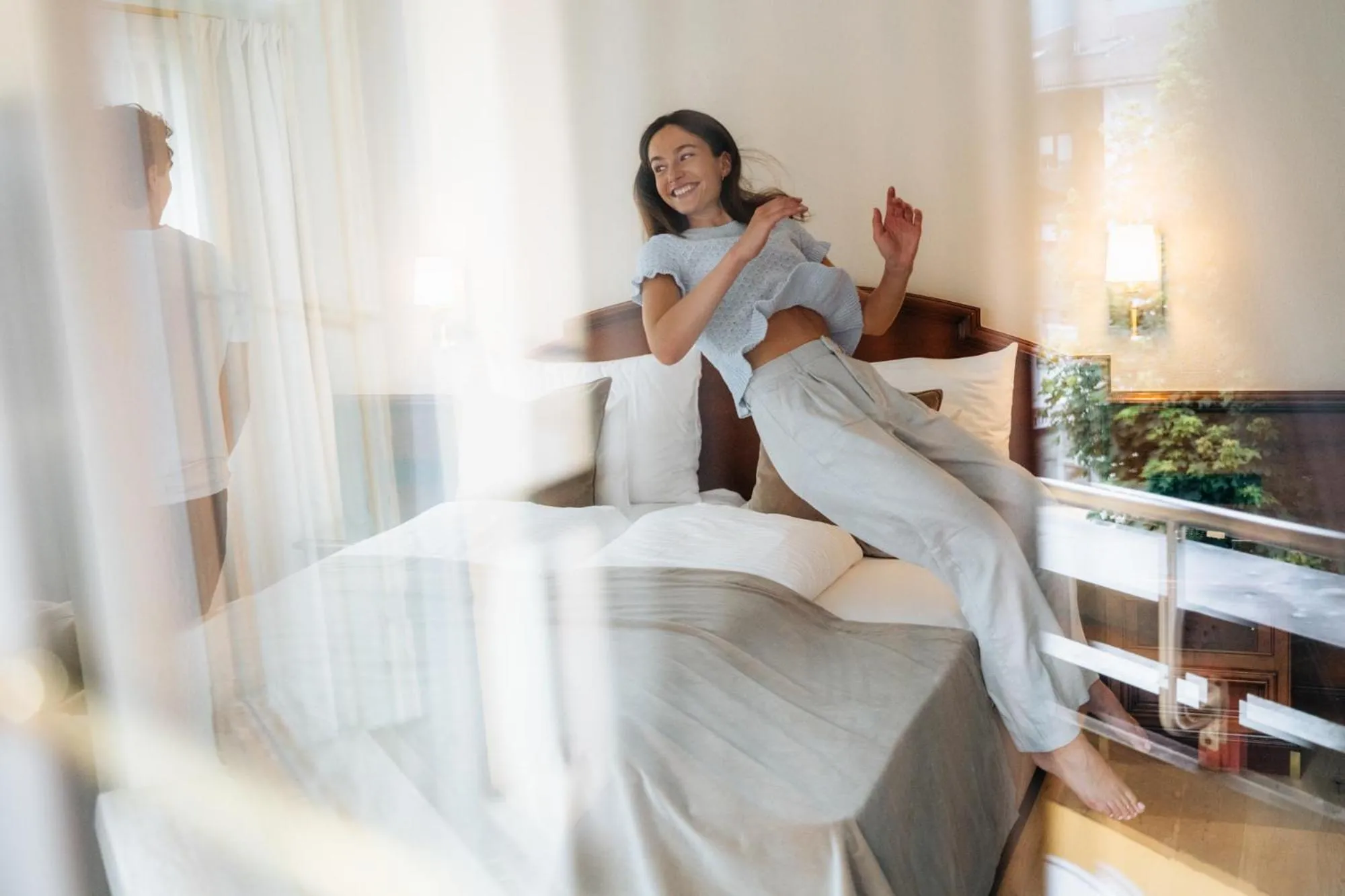 Bed in MANNI das Hotel