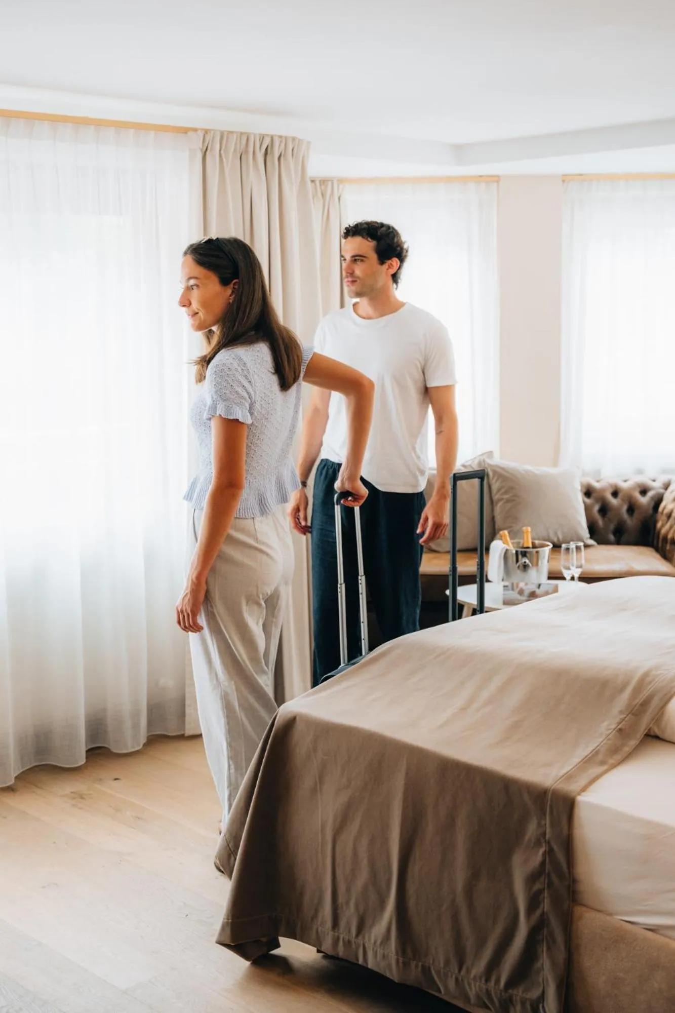 Bed in MANNI das Hotel