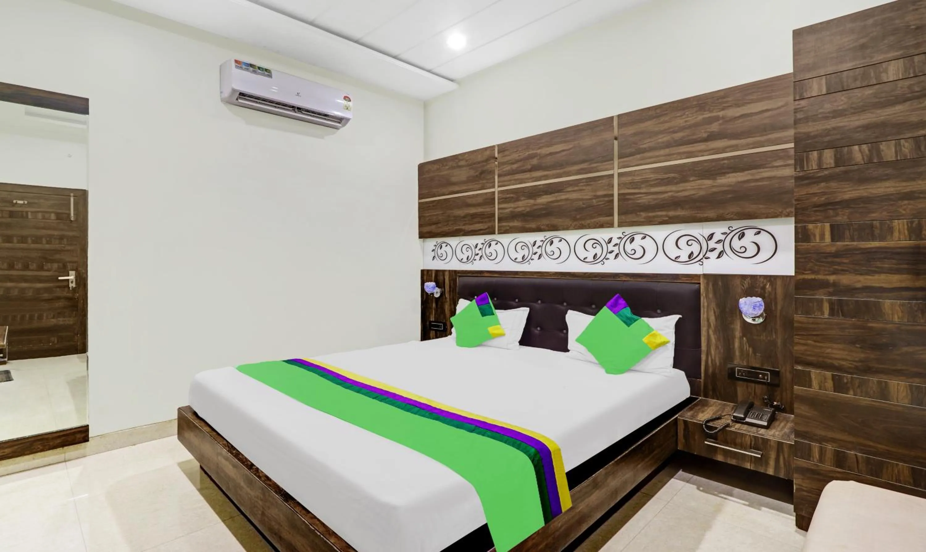 Bedroom, Bed in Itsy Hotels Anjali Mahal, 500 Mtrs From Mathura Railway Station