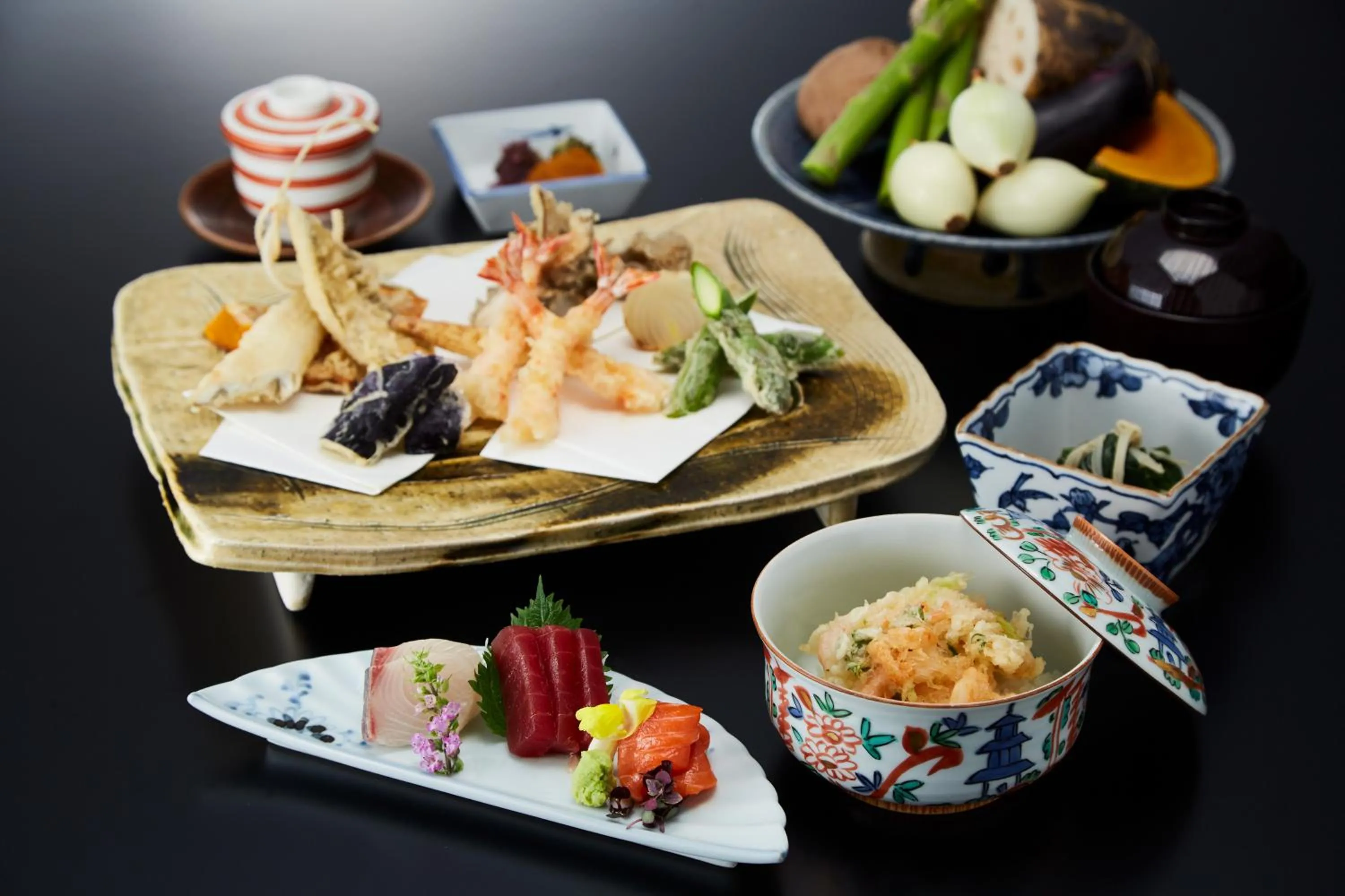 Food close-up in Takanawa Hanakohro - in Grand Prince Hotel Takanawa
