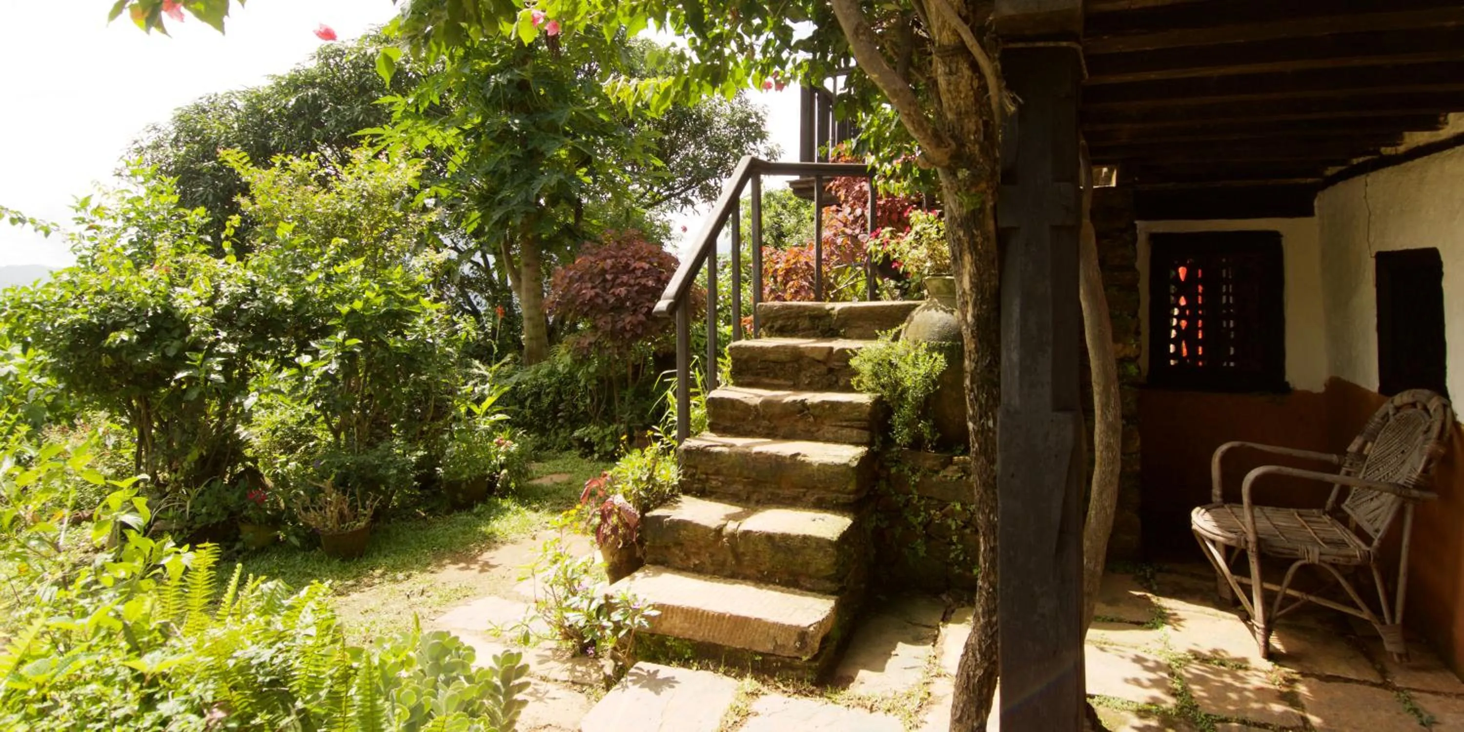 Garden view in The Famous Farm